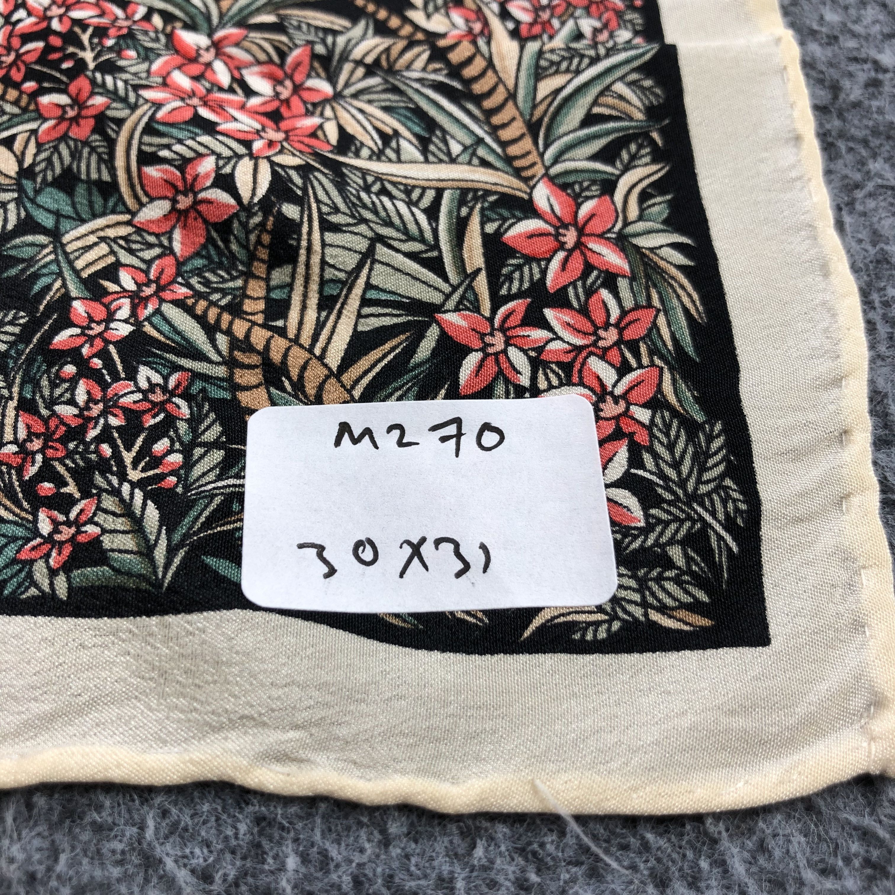 Japanese Brand J.G Dubois Floral Silk Scarf M270 Size ONE SIZE - 9 Thumbnail