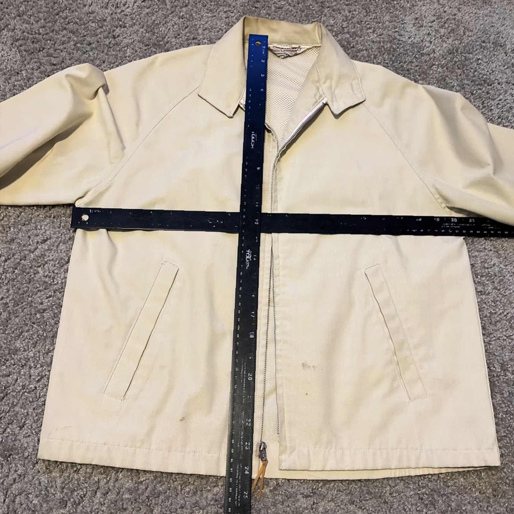 Vintage VINTAGE 70s Cream Ivory Lightweight Full Zip Jacket S Christmas? No. Size S / US 4 / IT 40 - 7 Thumbnail