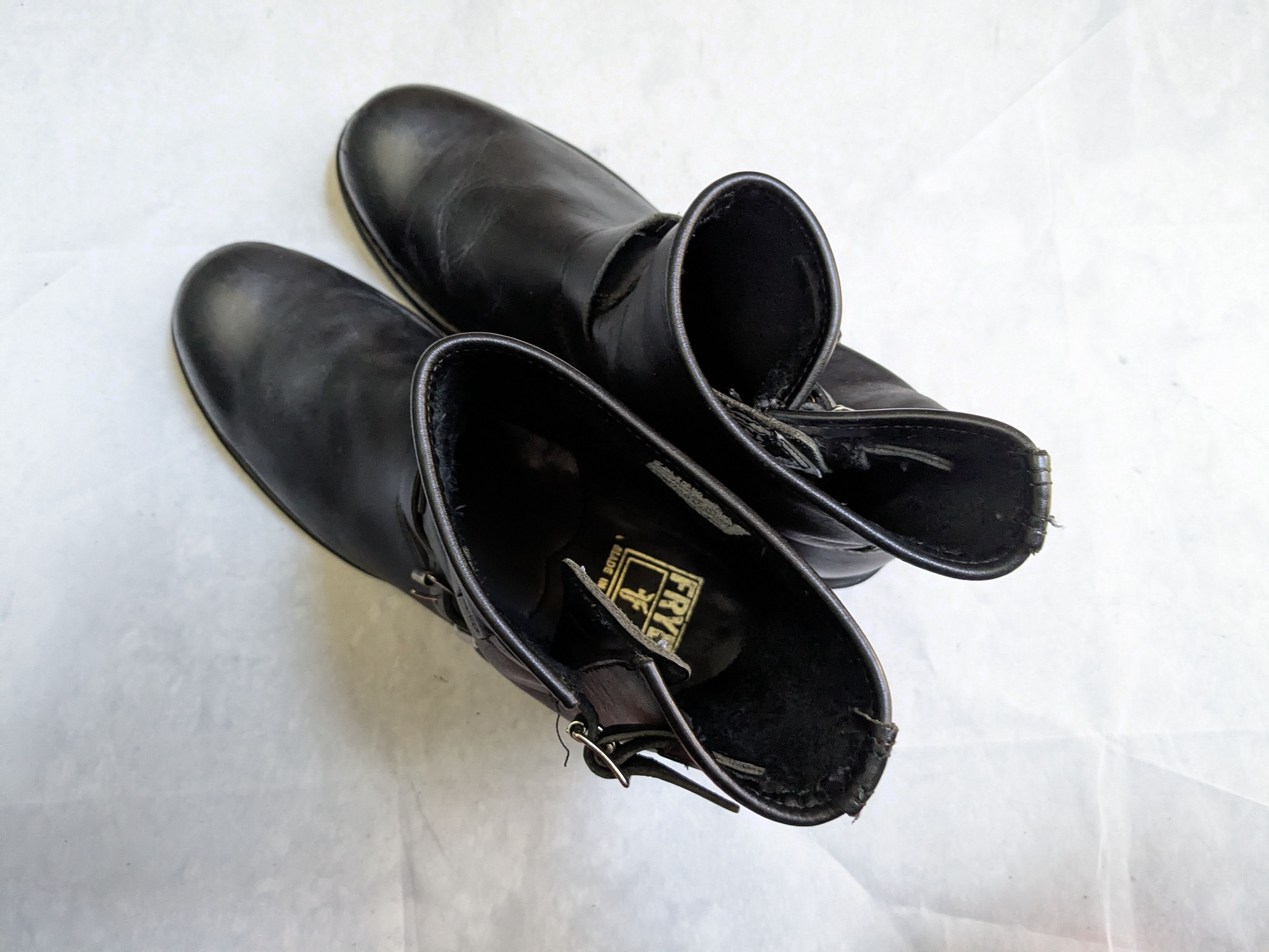 Frye Frye Engineer Black Leather 11 M Leather Buckle Size US 11 / EU 44 - 13 Thumbnail