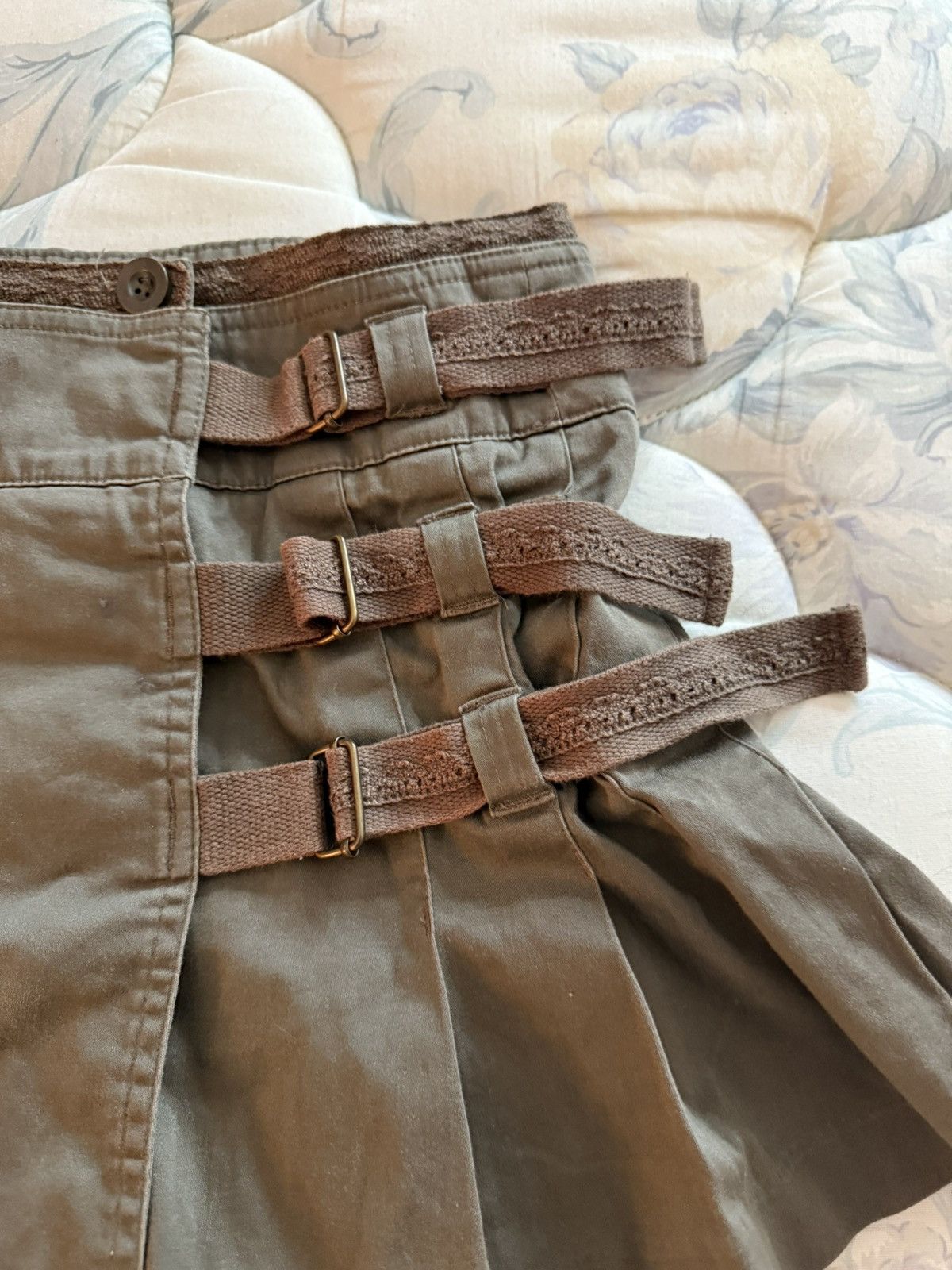 Other Vintage Army Green Mini Skirt size S Size 30" / US 8 / IT 44 - 2 Thumbnail