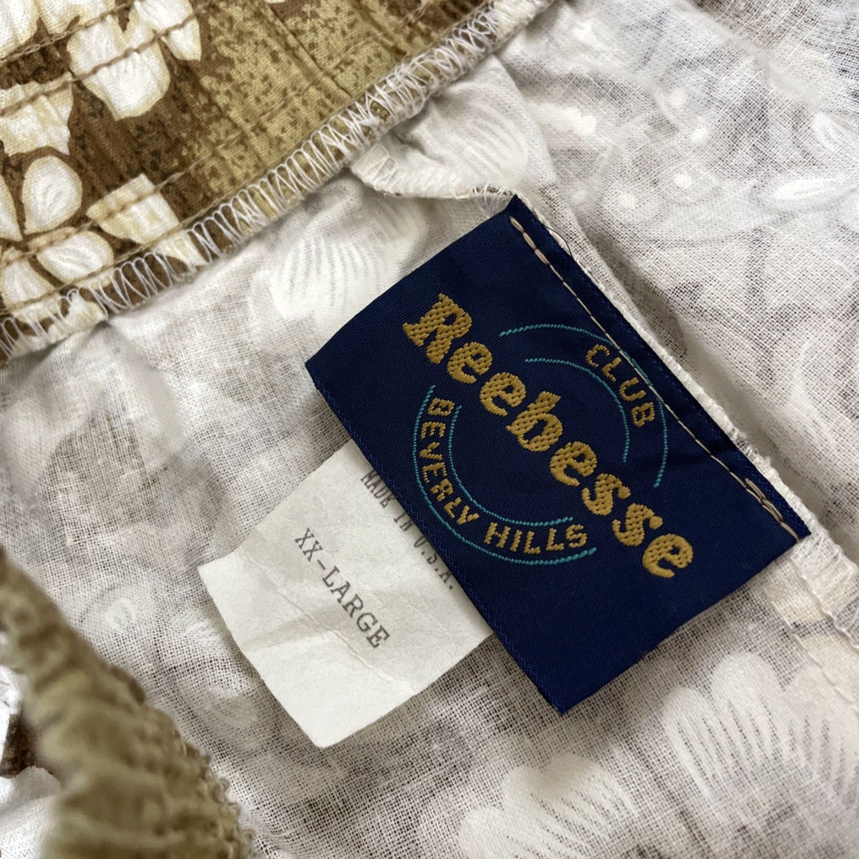 Vintage VINTAGE Reebesse Beverly Hills 2XL Brown Floral Hawaiian Pants 80s Parachute Tapered Jogger Baggy Streetwear Men's Size US 39 - 7 Thumbnail