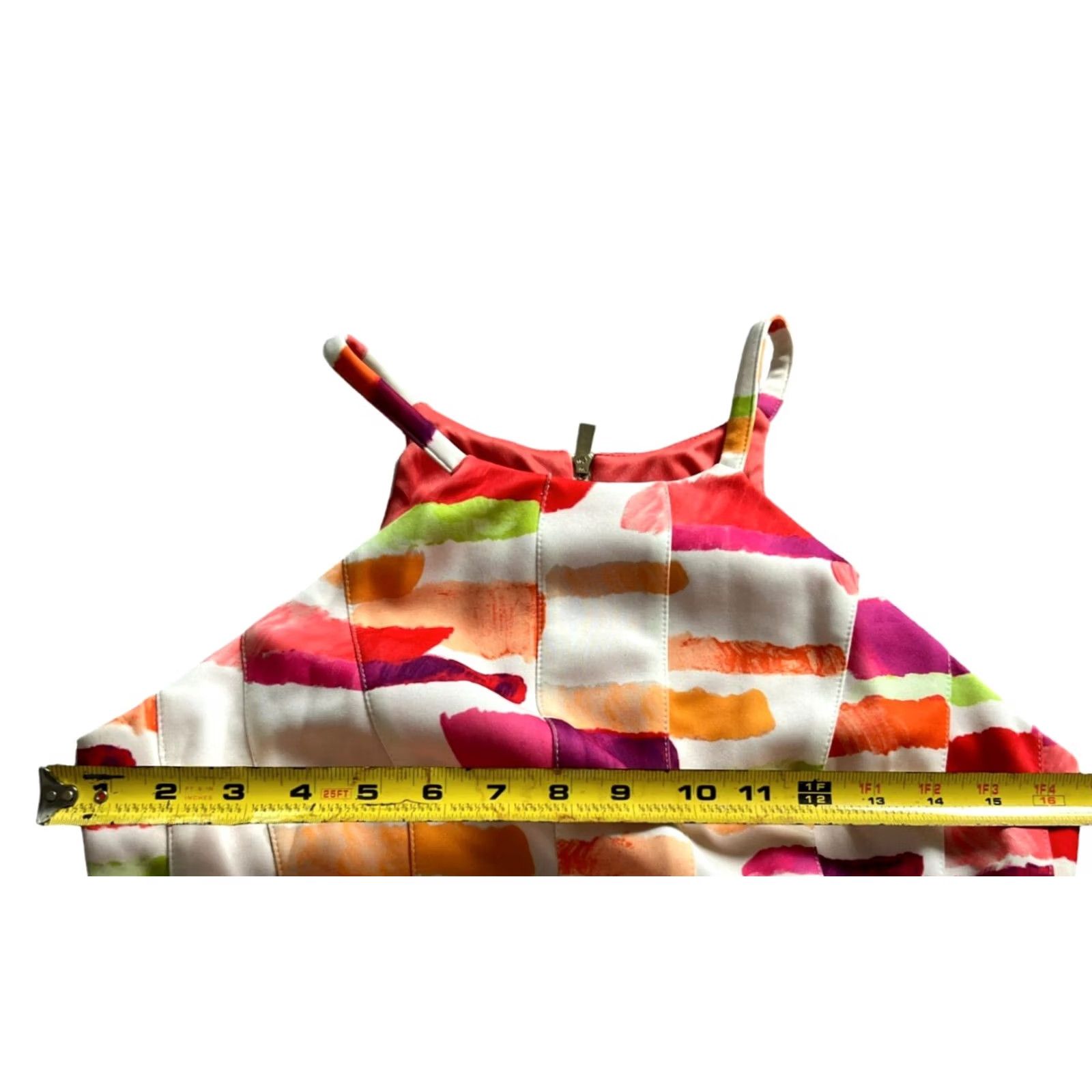 Vince Camuto Vince Camuto Fit & Flare Womens Dress Watercolor Brush Stroke Sleeveless Size 6 Multicolor Size M / US 6-8 / IT 42-44 - 7 Thumbnail