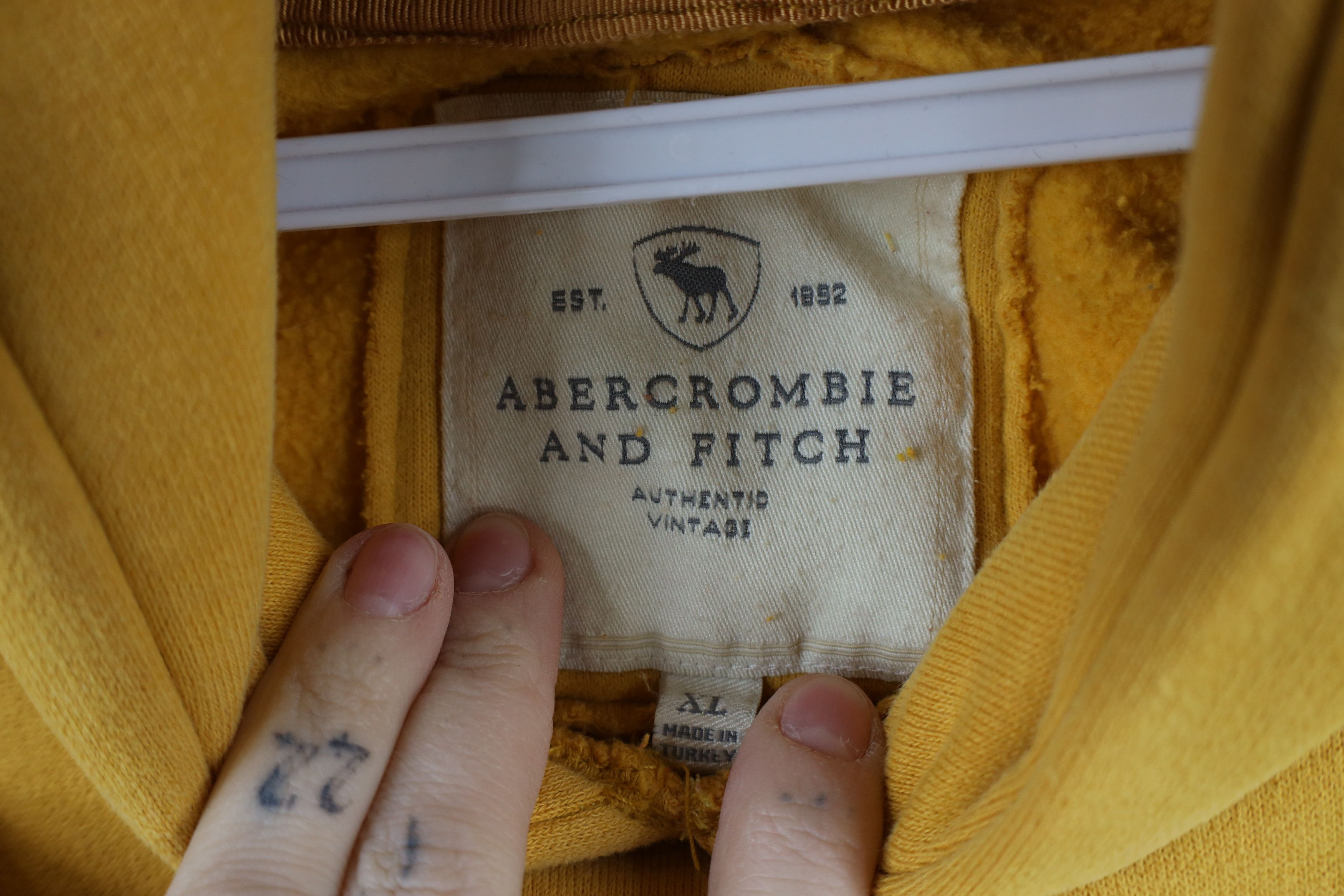 Abercrombie & Fitch × Vintage Vintage Y2K Abercrombie & Fitch Script Heavyweight Hoodie Size XL / US 12-14 / IT 48-50 - 10 Thumbnail