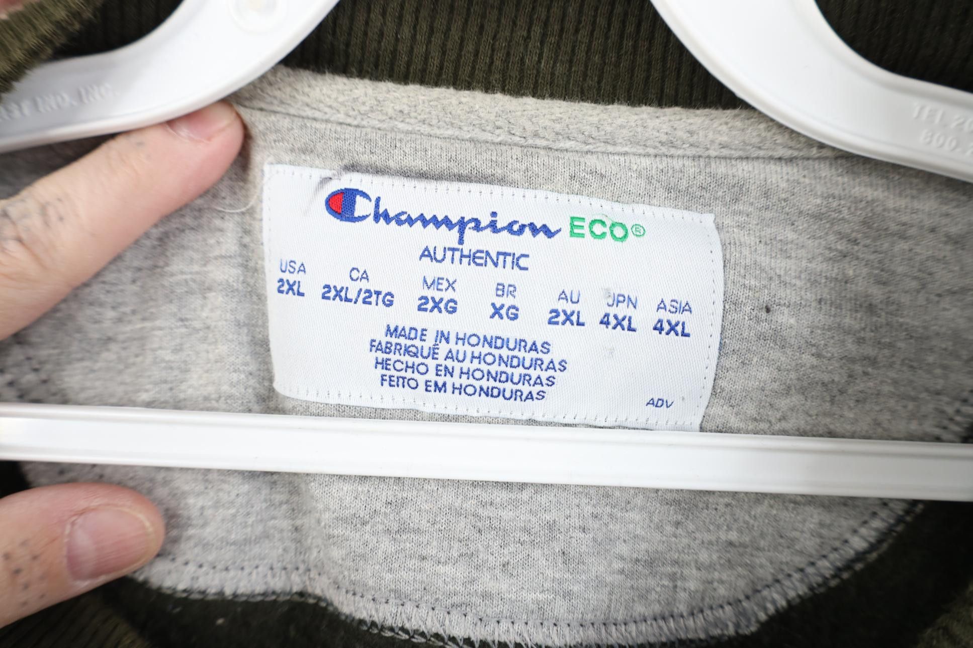 Champion Vintage Y2K Champion Logo Crewneck Sweatshirt Olive Green Size US XL / EU 56 / 4 - 7 Thumbnail