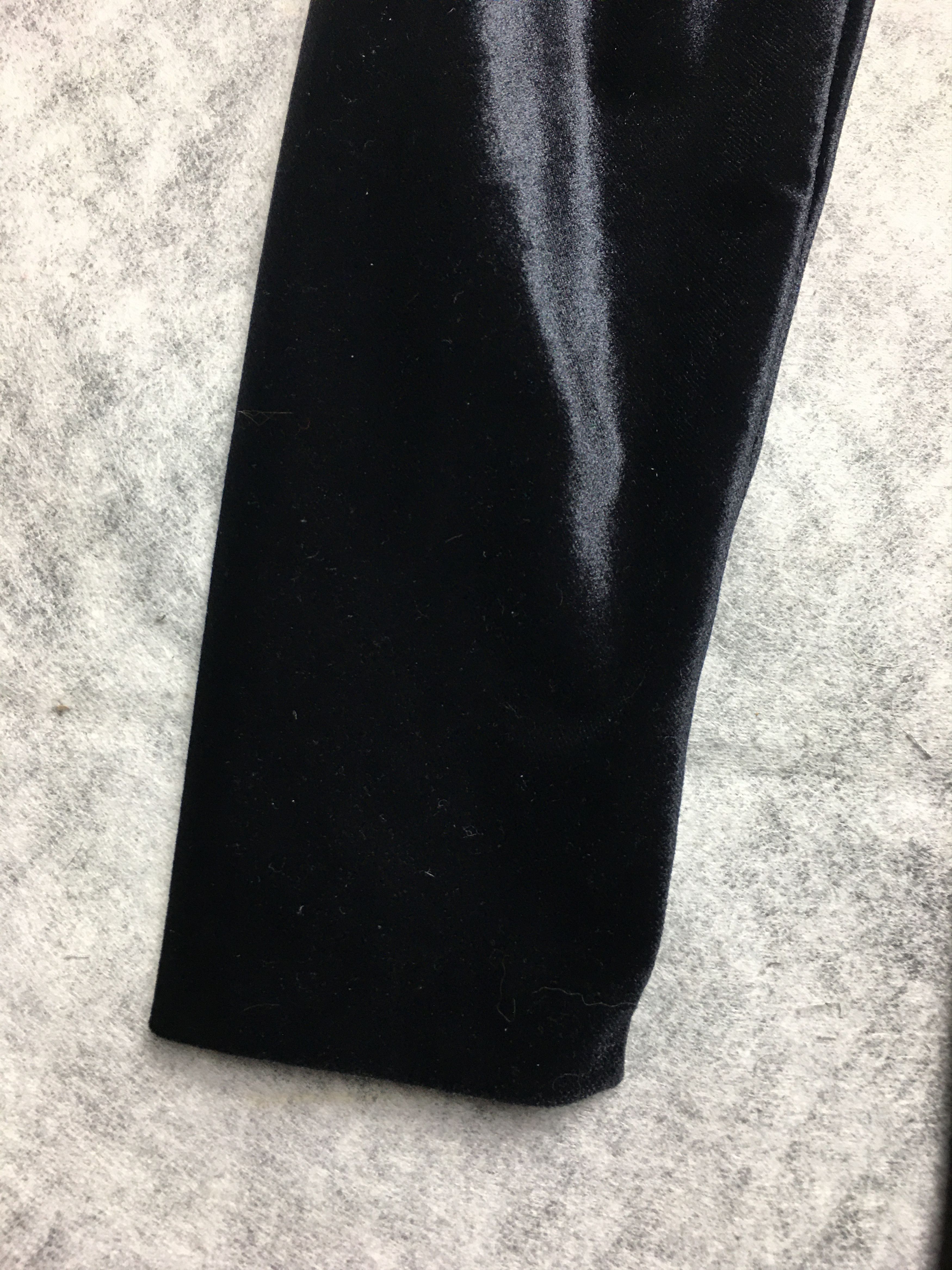 Vintage Vintage Ritmo di Perla Black Velvet Dress V-Back Gold Fringe Size L / US 10 / IT 46 - 7 Thumbnail