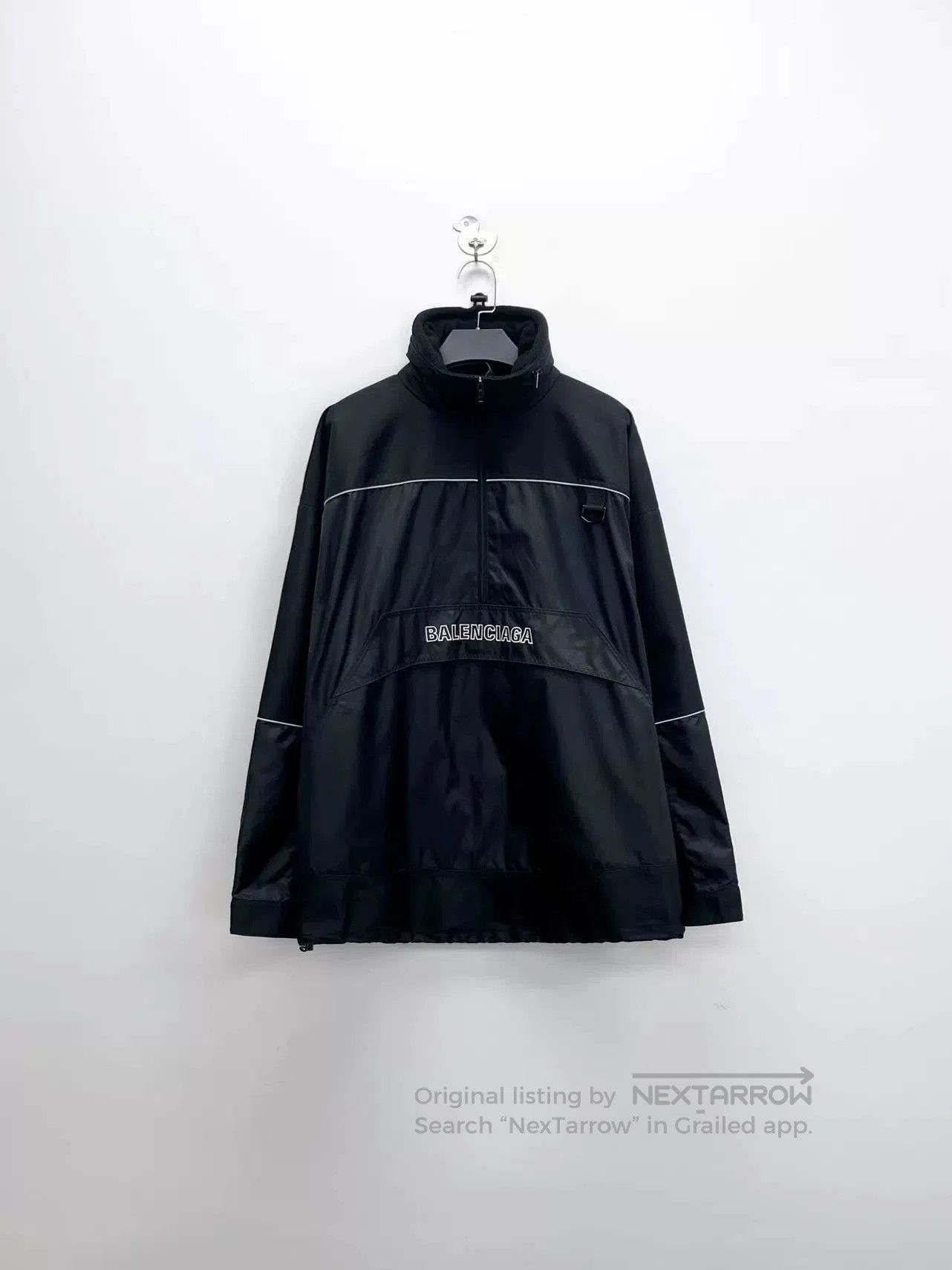 Balenciaga balenciaga black grey logo half-zip jacket. Size US L / EU 52-54 / 3 - 1 Thumbnail