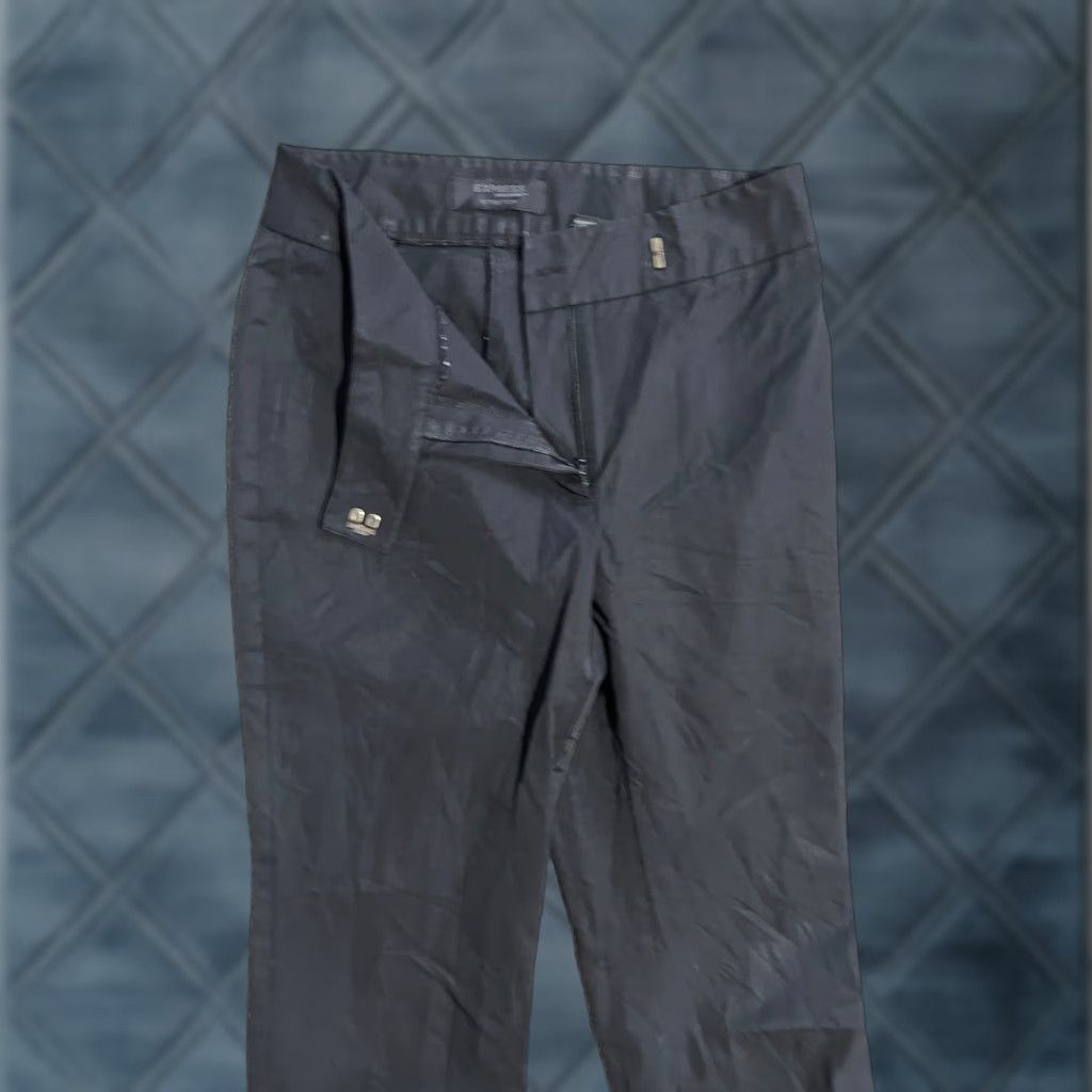 Express Express Black Pants Sz 5/6 Short Dress Pants Career Slacks Nylon Spandex Size 27" / US 4 / IT 40 - 1 Thumbnail