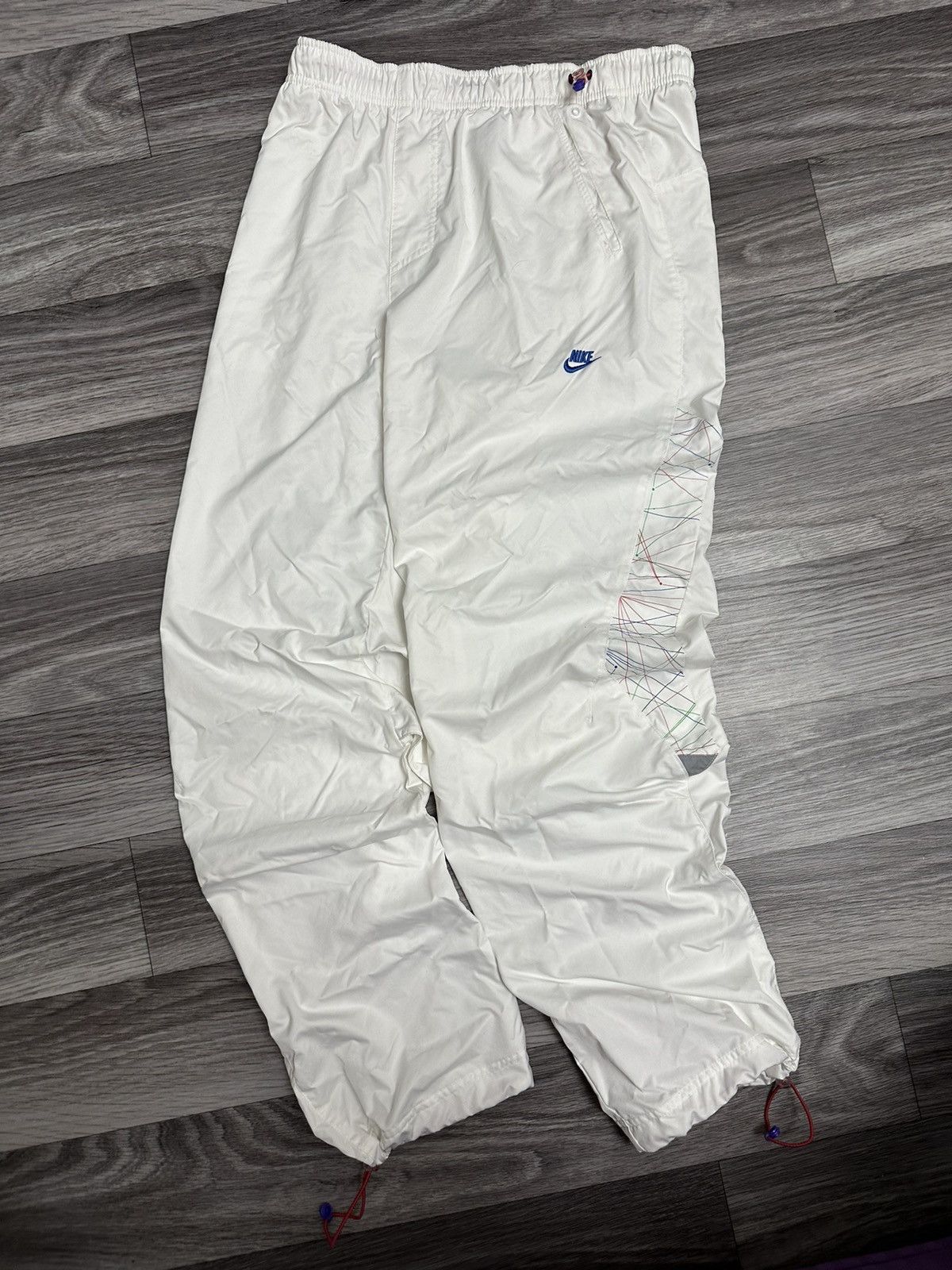 Nike × Nike ACG × Vintage Vintage Nike Tn white nylon trackpants y2k drill 2000s hype Size US 32 / EU 48 - 1 Thumbnail