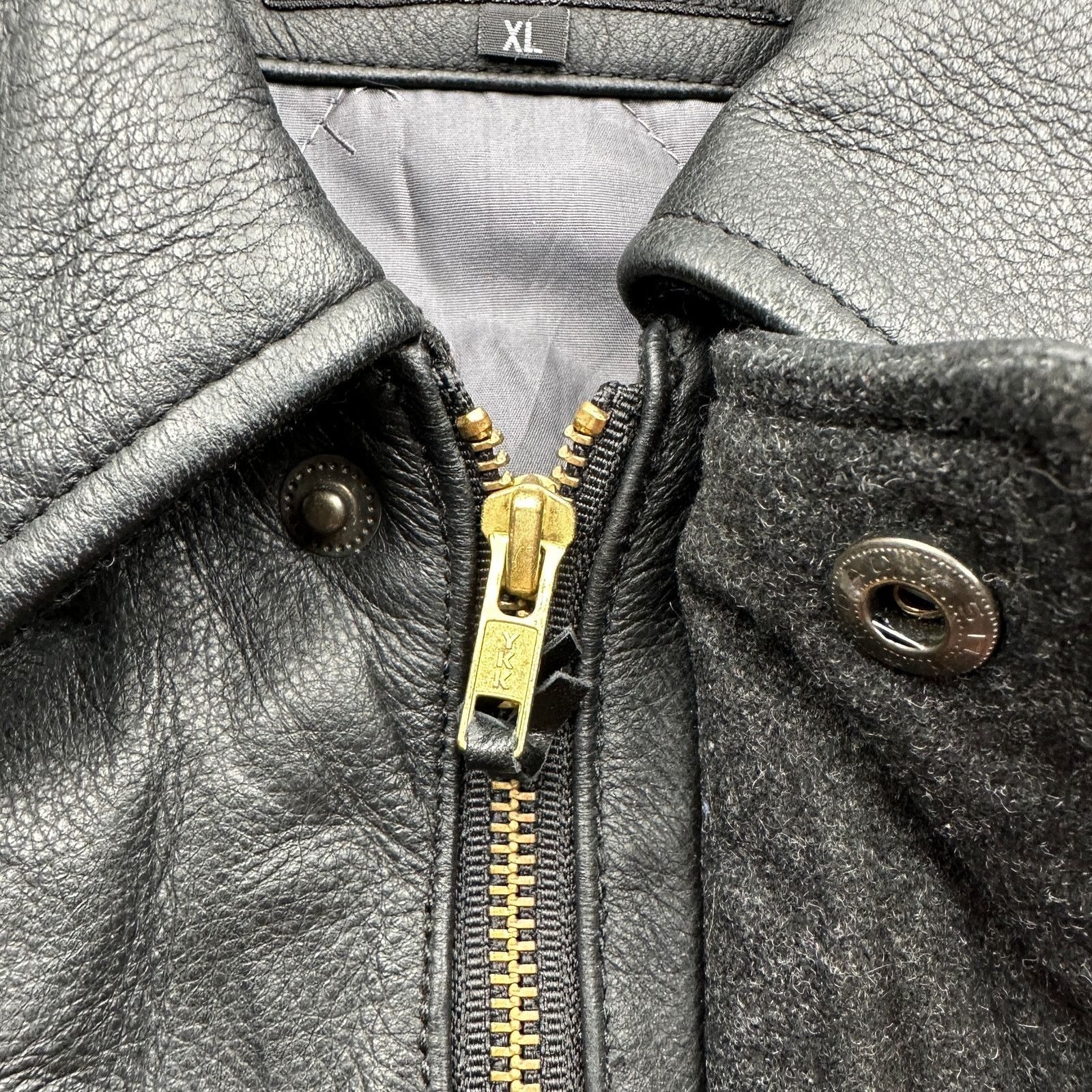 Perry Ellis Perry Ellis Portfolio Leather Jacket Men XL Wool Blend Black Size US XL / EU 56 / 4 - 13 Thumbnail