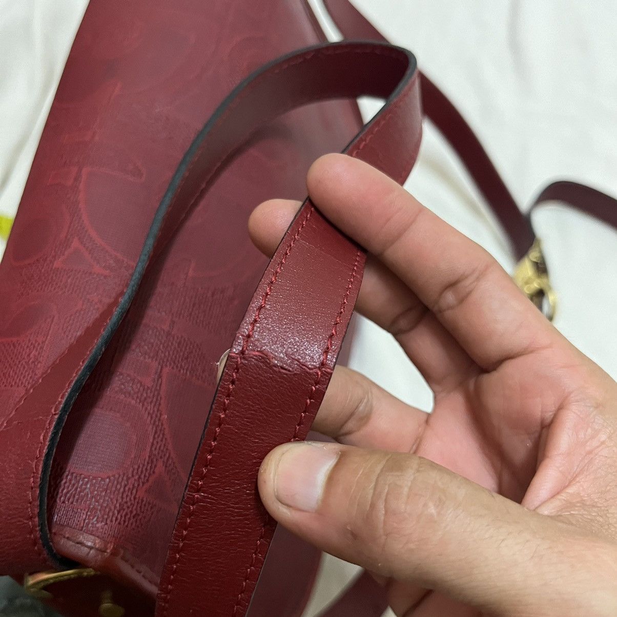 Christian Dior Monsieur × Dior × Vintage Authentic Vintage Christian Dior Monogram Leather Slingbag Size ONE SIZE - 11 Thumbnail