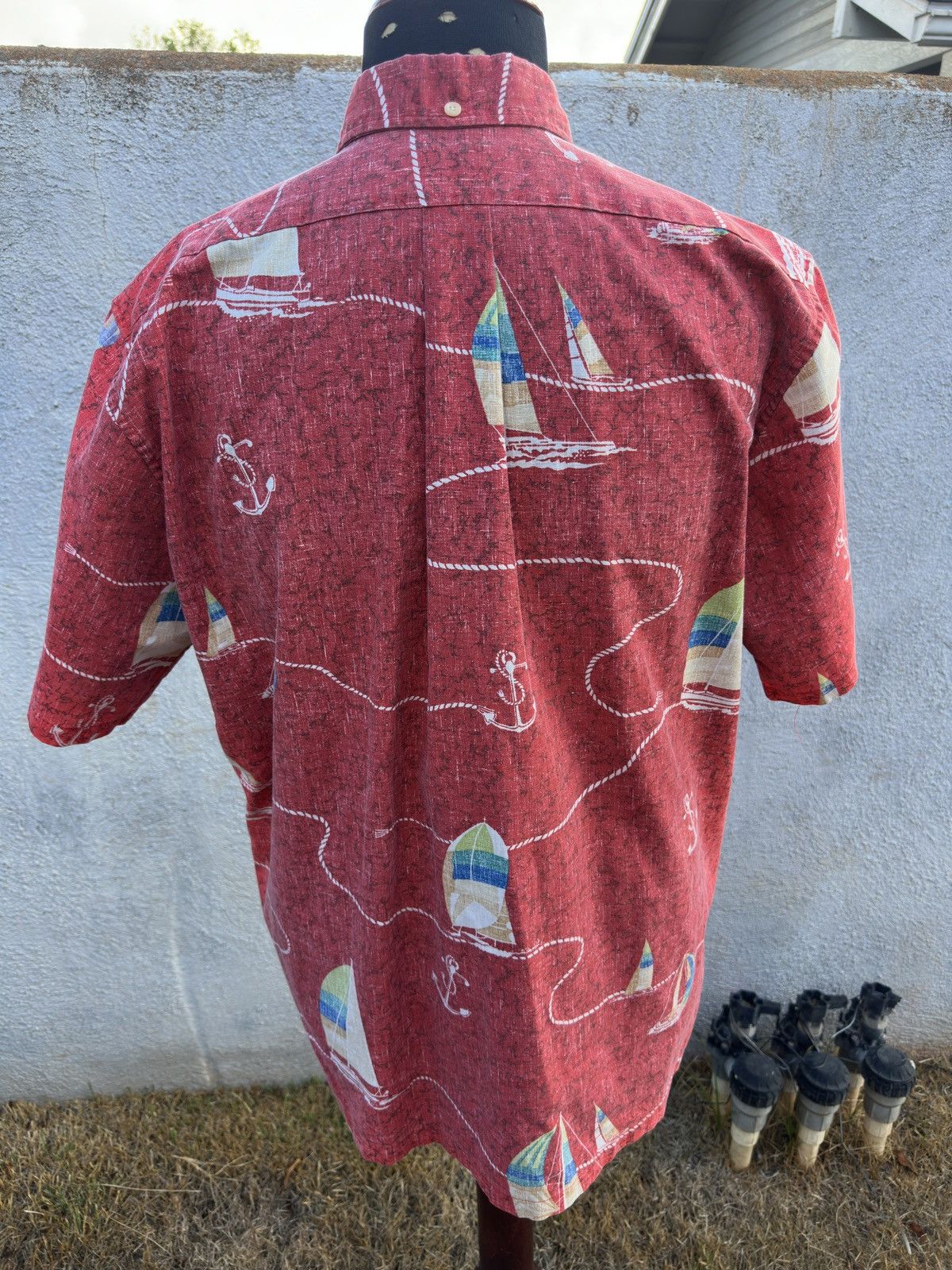 Reyn Spooner PreOwned Reyn Spooner Red Hawaiian Print 3/4 Button Men's L Size US L / EU 52-54 / 3 - 2 Thumbnail