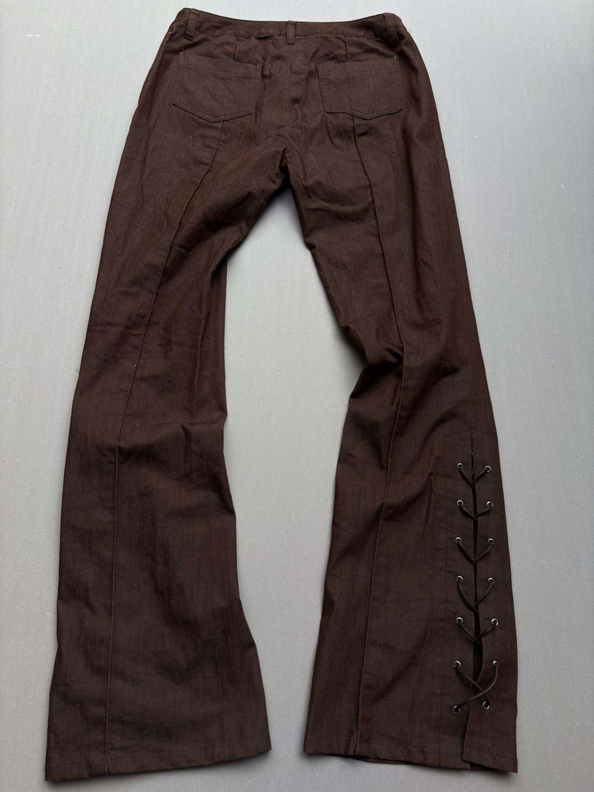Japanese Brand Final stage lace up flare pants Size US 26 / EU 42 - 4 Thumbnail