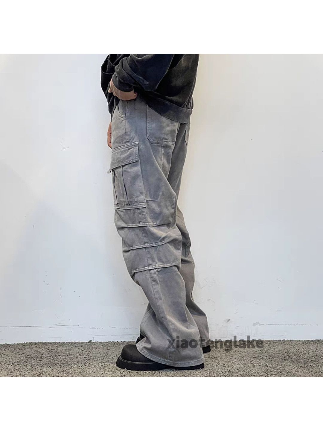 Designer × Japanese Brand × Vintage washed faded cleanfit yuppie utility baggy cargo pants Size US 32 / EU 48 - 1 Thumbnail