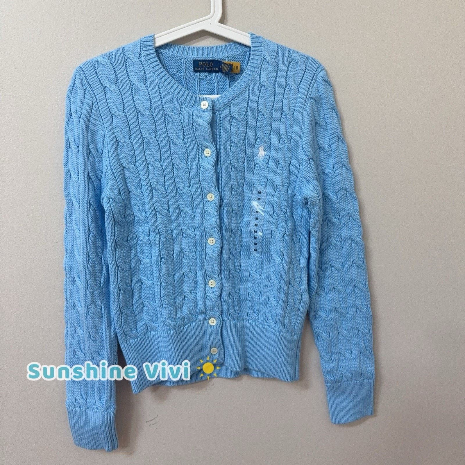 Polo Ralph Lauren NWT Polo Ralph Lauren Women Cardigan Sweater BLUE medium Size M / US 6-8 / IT 42-44 - 1 Thumbnail
