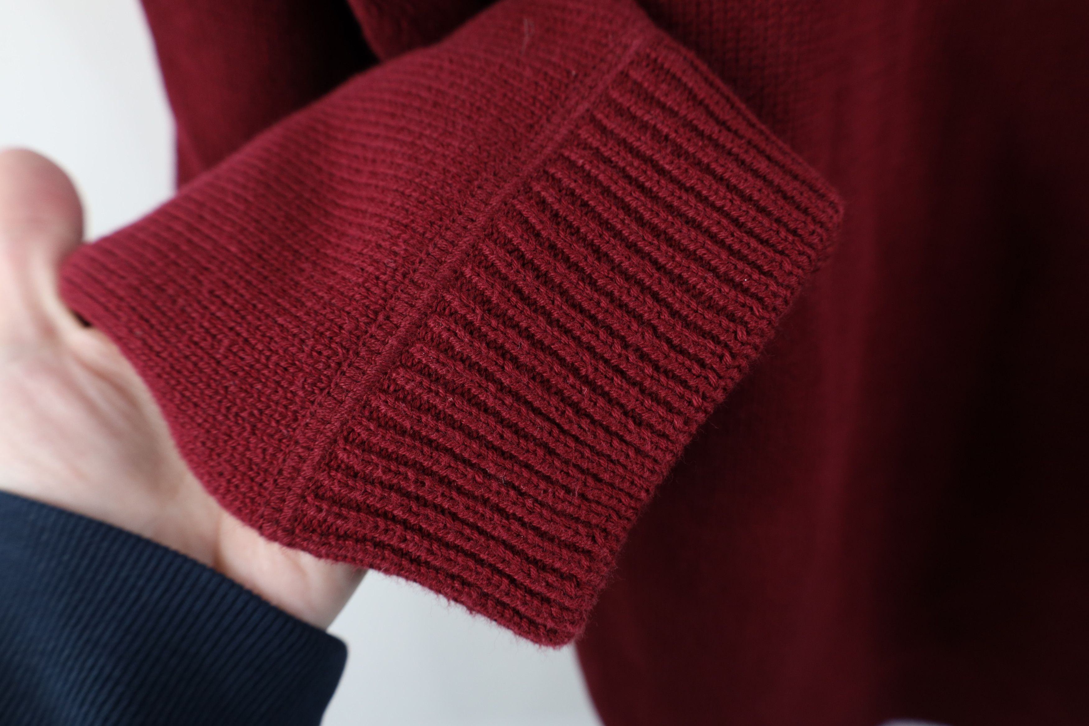 Eddie Bauer Vintage 90s Eddie Bauer Cotton Ribbed Knit Sweater Red Size US L / EU 52-54 / 3 - 6 Thumbnail