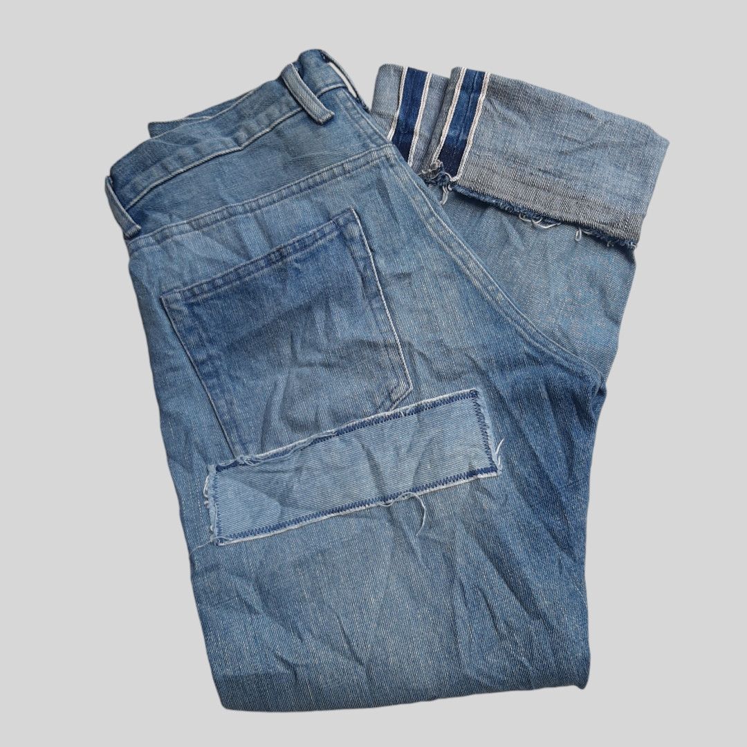 Hysteric Glamour × Le Grande Bleu (L.G.B.) × Tornado Mart Inpaichthys Kerri trashed patch work selvedge jean Size US 28 / EU 44 - 5 Thumbnail