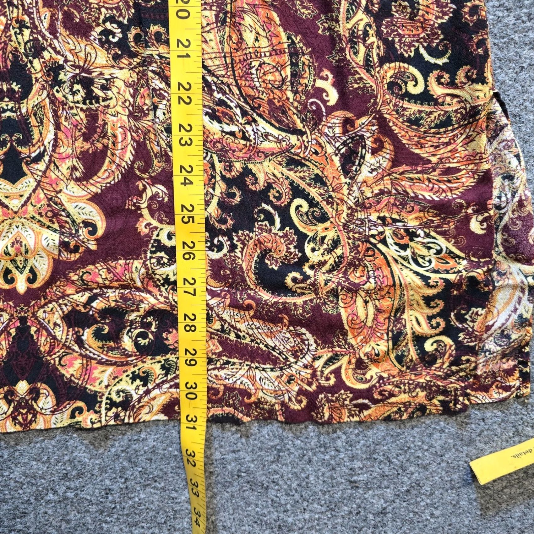 J. Jill J Jill Top Women L Brown Yellow Paisley Tunic Long Sleeve Career Casual Shirt Size L / US 10 / IT 46 - 6 Thumbnail