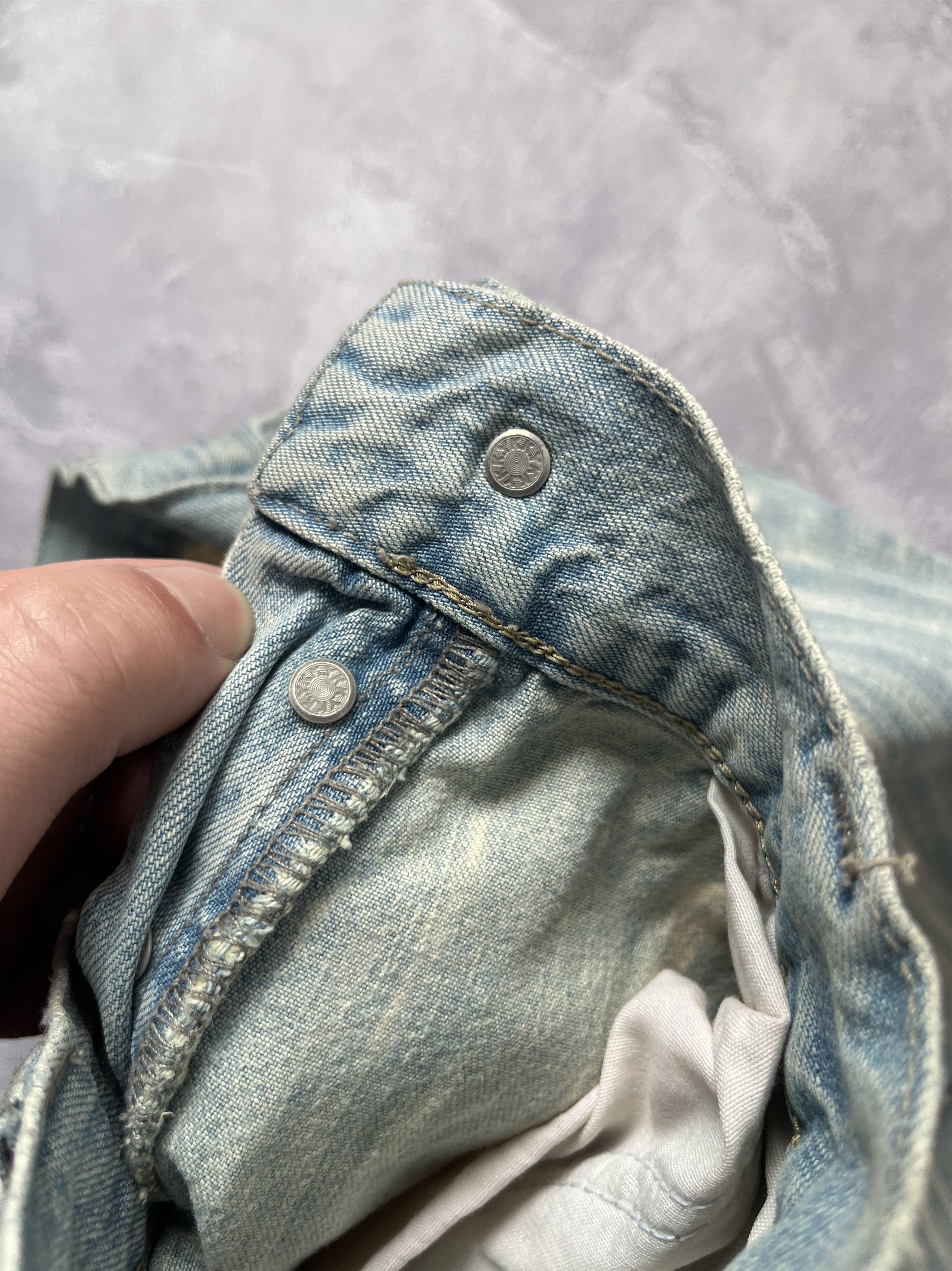 George George Bootcut Jeans Bleached Stripe Wash Vintage Y2K Denim Size US 32 / EU 48 - 8 Thumbnail