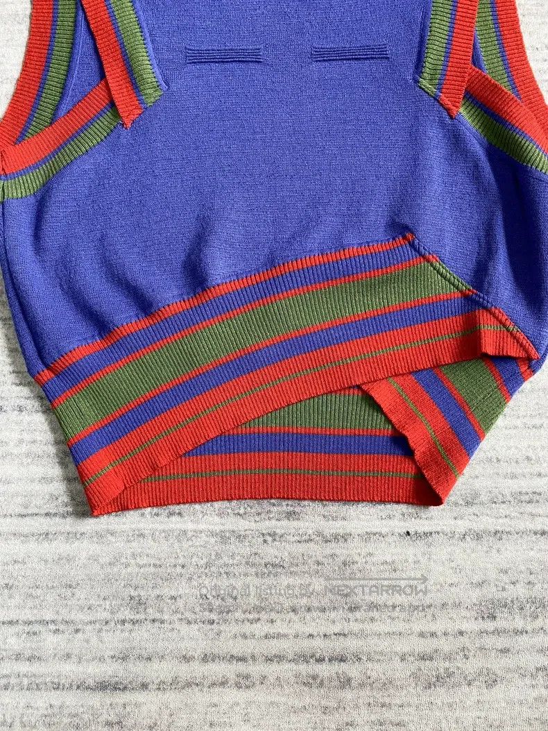 Kiko Kostadinov Kiko Kostadinov Dorset Purple Layered Knit Vest Size M / US 6-8 / IT 42-44 - 4 Thumbnail