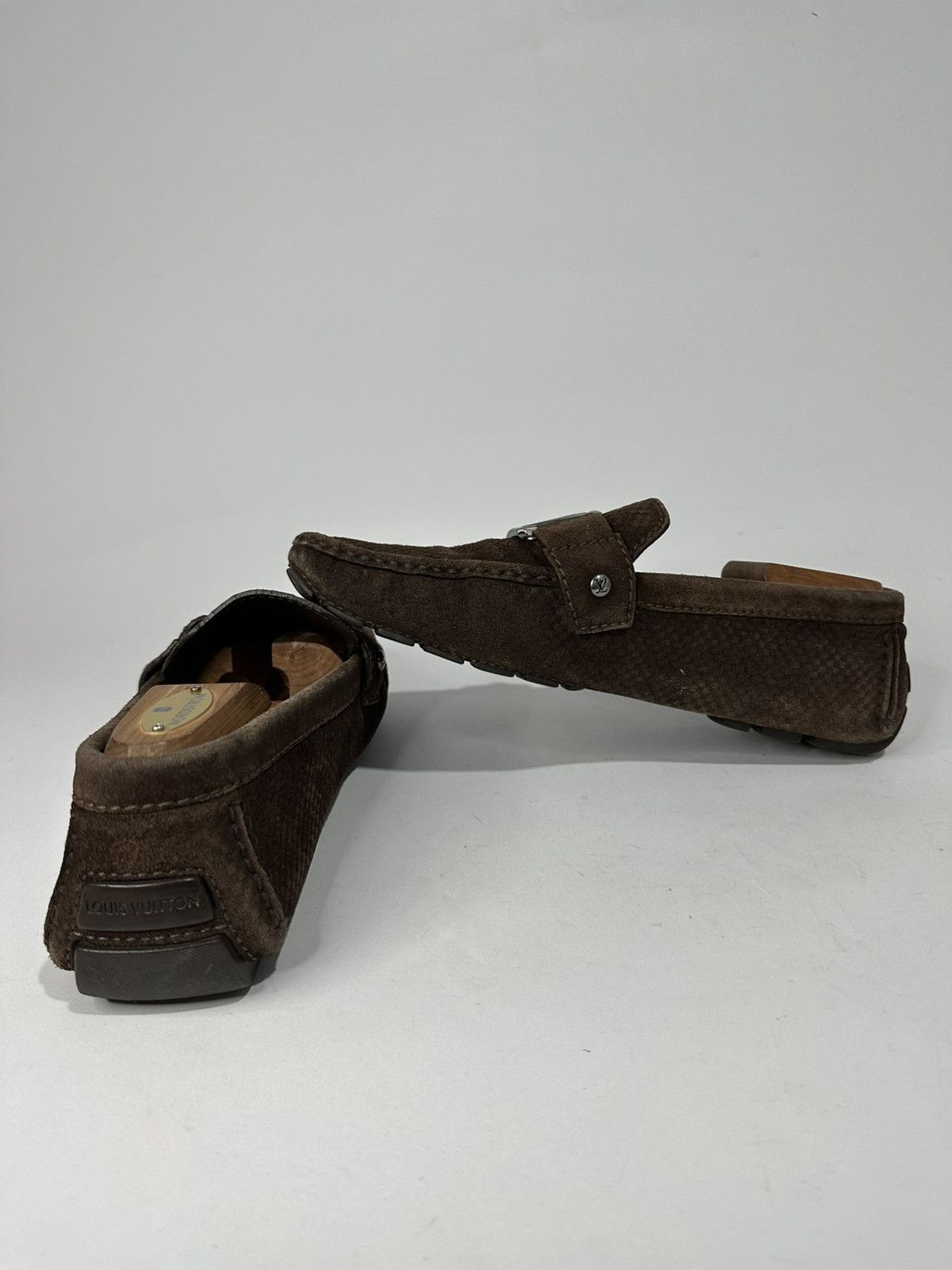 Louis Vuitton Louis Vuitton Monte Carlo Brown Suede Logo Loafers. Size US 8 / EU 41 - 3 Thumbnail