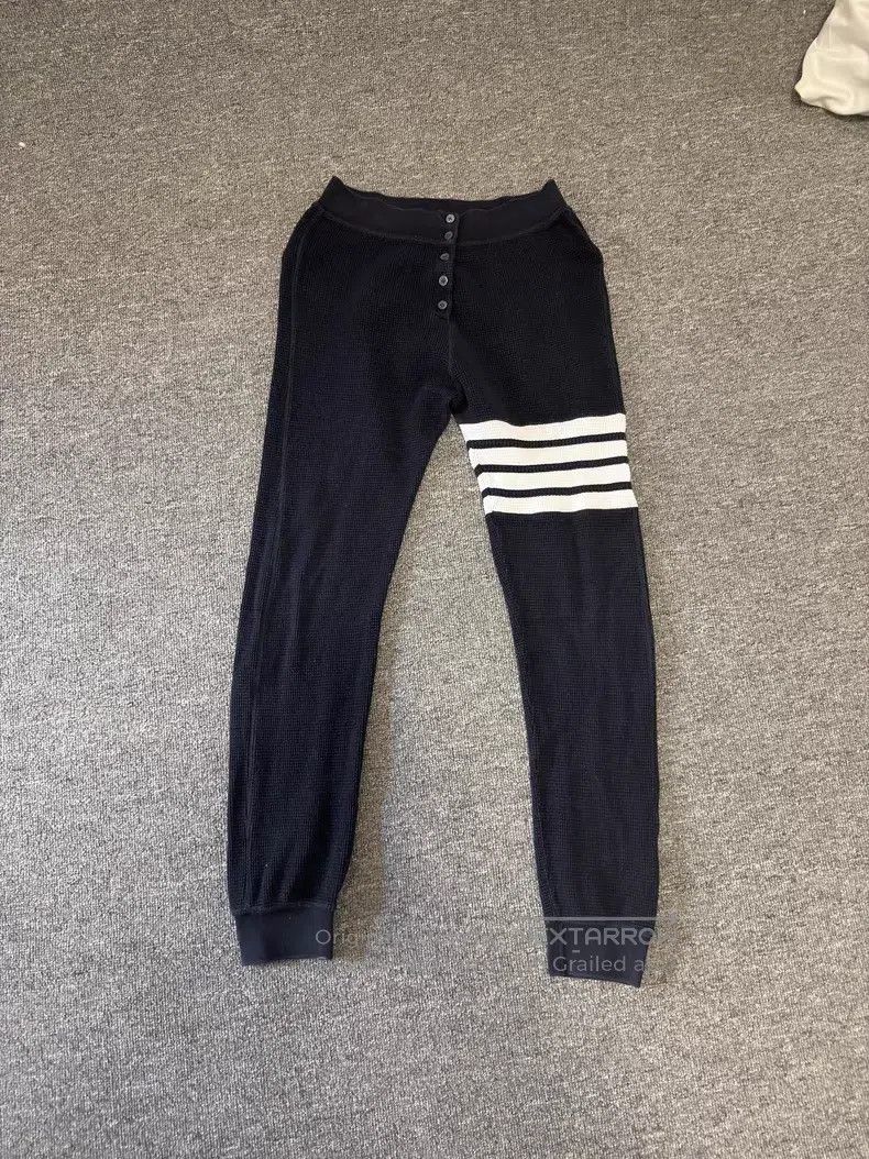 Thom Browne Thom Browne Navy blue sweatpants Size 25" / US 0 / IT 36 - 1 Thumbnail