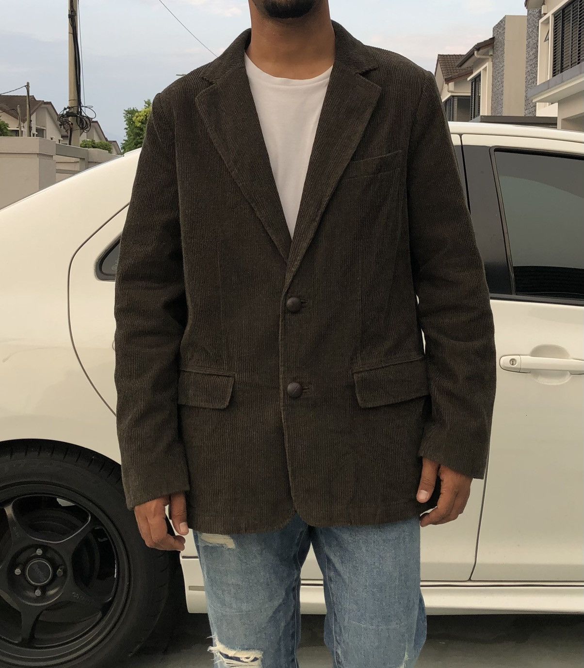 L.L. Bean L.L.Bean Corduroy Elbow Patch Plain Lined Coat Jacket Size US M / EU 48-50 / 2 - 20 Thumbnail