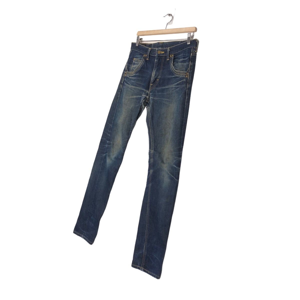 Japanese Brand 🔥VINTAGE DENIM LEE SELVEDGES RED LINE BIKER WEAR Size US 30 / EU 46 - 2 Thumbnail