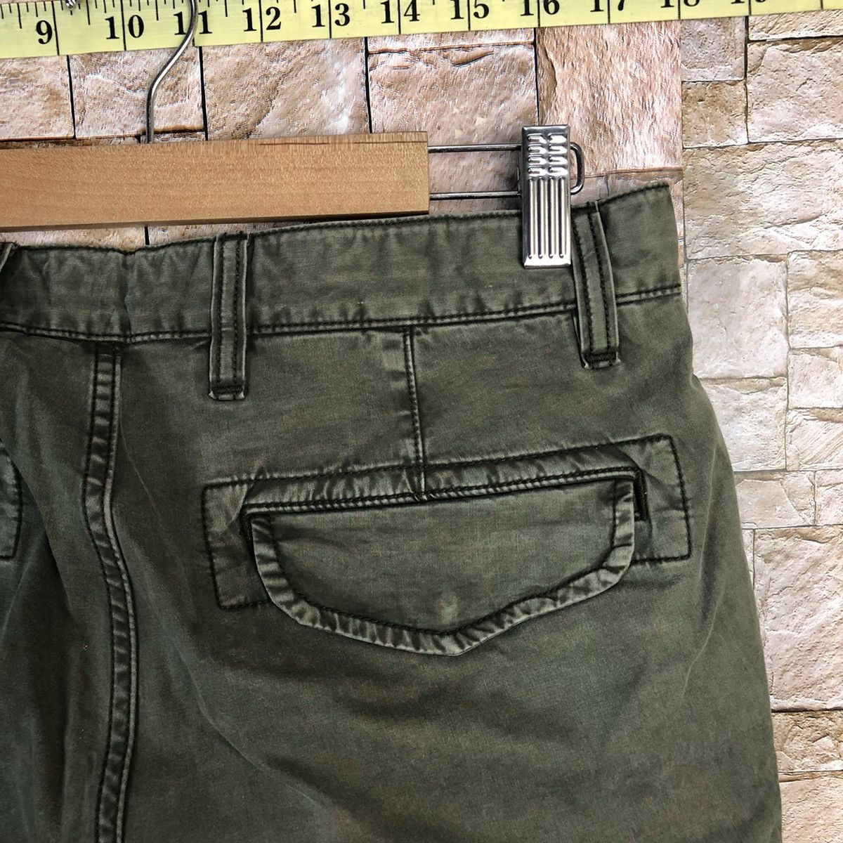 Faded Glory Uniqlo Green Cargo utility japan Multipocket Pants #A448 Size US 29 - 19 Thumbnail