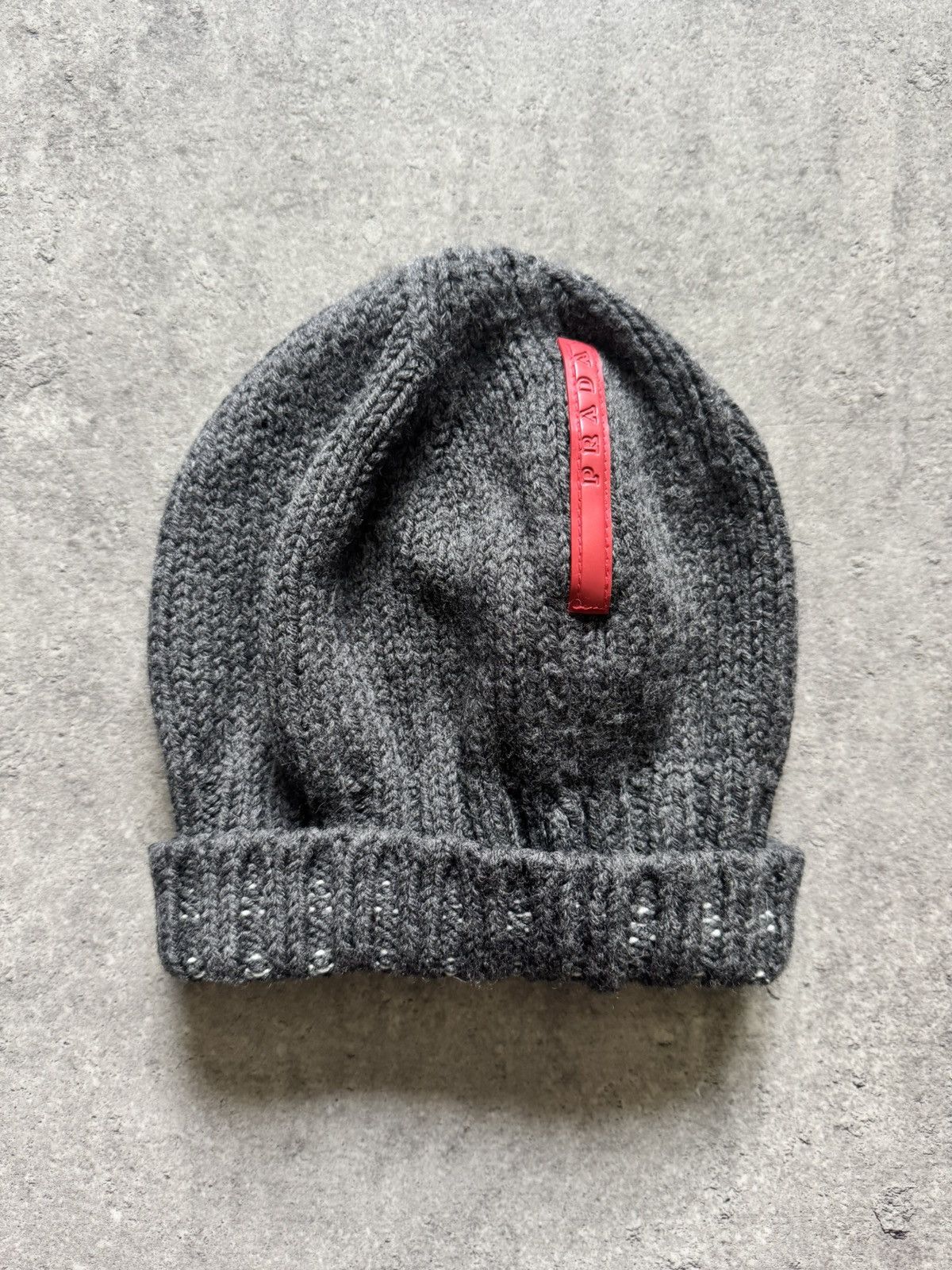 Prada Vintage Prada Red Tab Wool Hat Size ONE SIZE - 1 Thumbnail