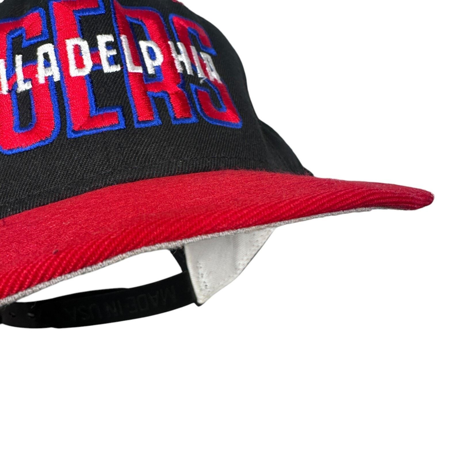 Other Vintage AJD Philadelphia 76ers Snapback Hat Men's Red Black Size ONE SIZE - 10 Thumbnail