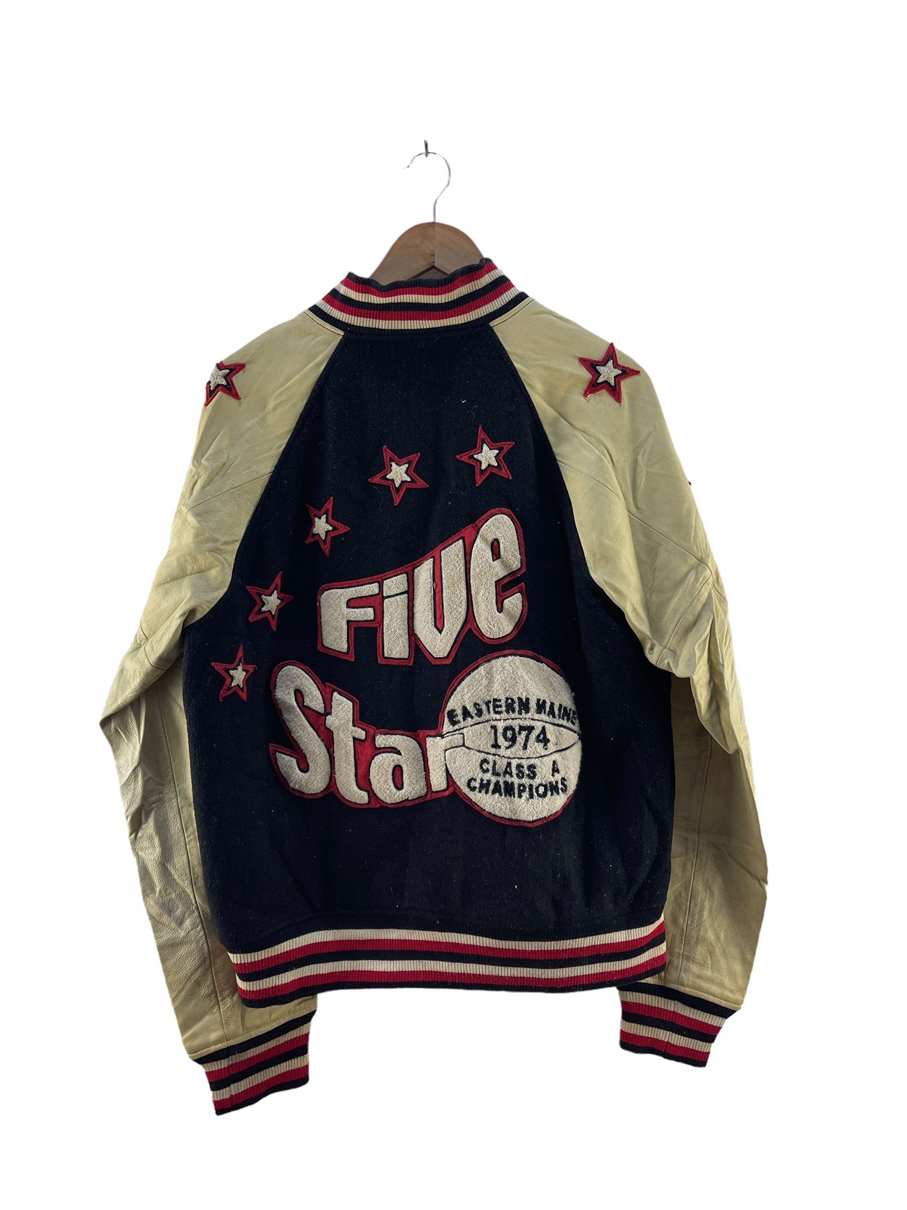 Other Vintage Houston Sportswear Eastern Maine Varsity Jacket Size L / US 10 / IT 46 - 1 Thumbnail
