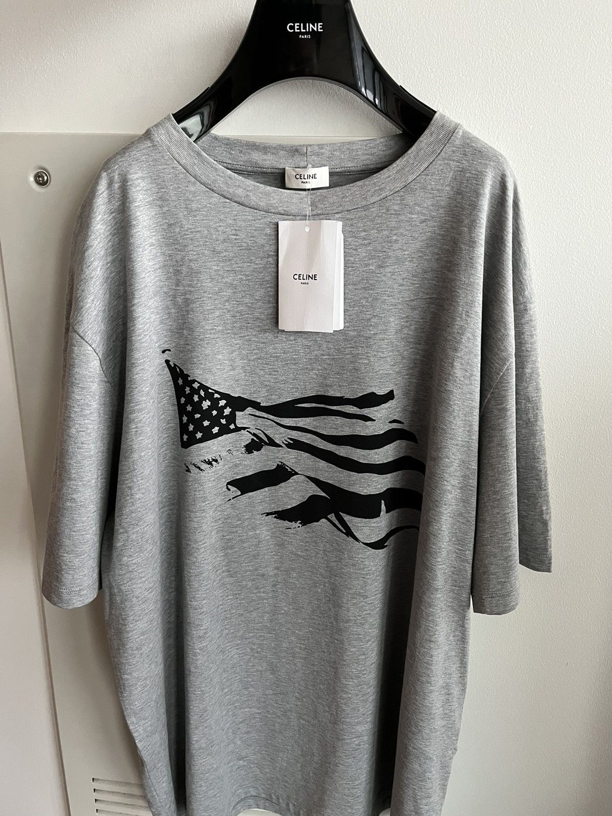 Celine × Hedi Slimane Super Runway Celine by Hedi Slimane American Flag Tee 🇺🇸 Size US XL / EU 56 / 4 - 8 Thumbnail