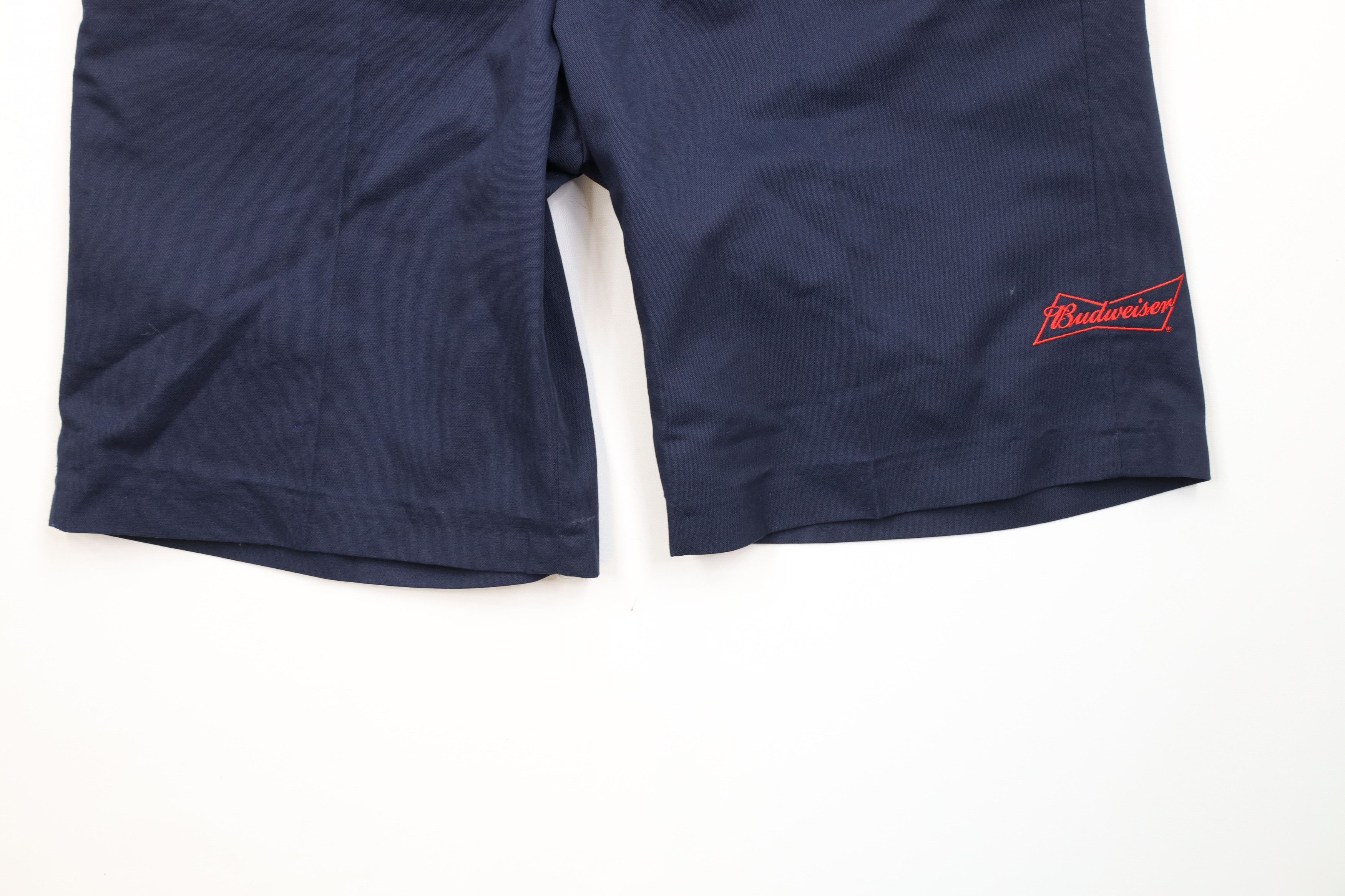Vintage Vintage 90s Anheuser Busch Budweiser Beer Work Shorts Blue Size US 34 / EU 50 - 4 Thumbnail