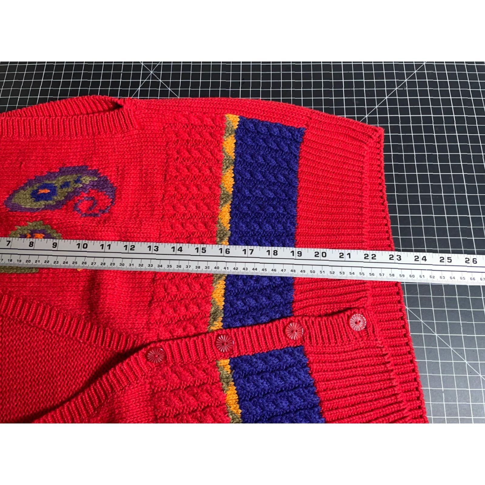 Vintage VINTAGE Russ Sweater Vest Shirt Womens Medium Red Paisley 90s Retro Size M / US 6-8 / IT 42-44 - 6 Thumbnail
