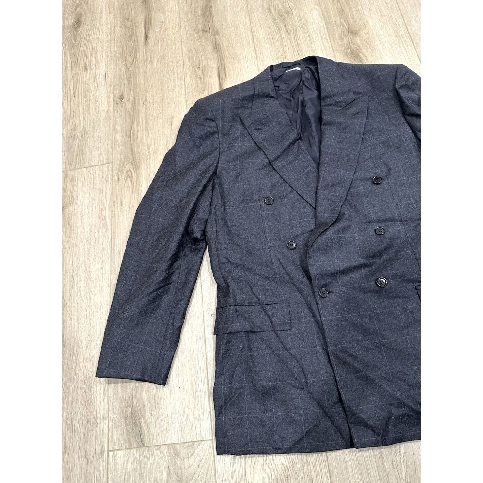 Brioni Brioni Suit Jacket Brioni Made in Italy Blue Grey Plaid Multicolor 43 Regular Men Jacket Blazer Barney's New York့် Size 46R - 4 Thumbnail