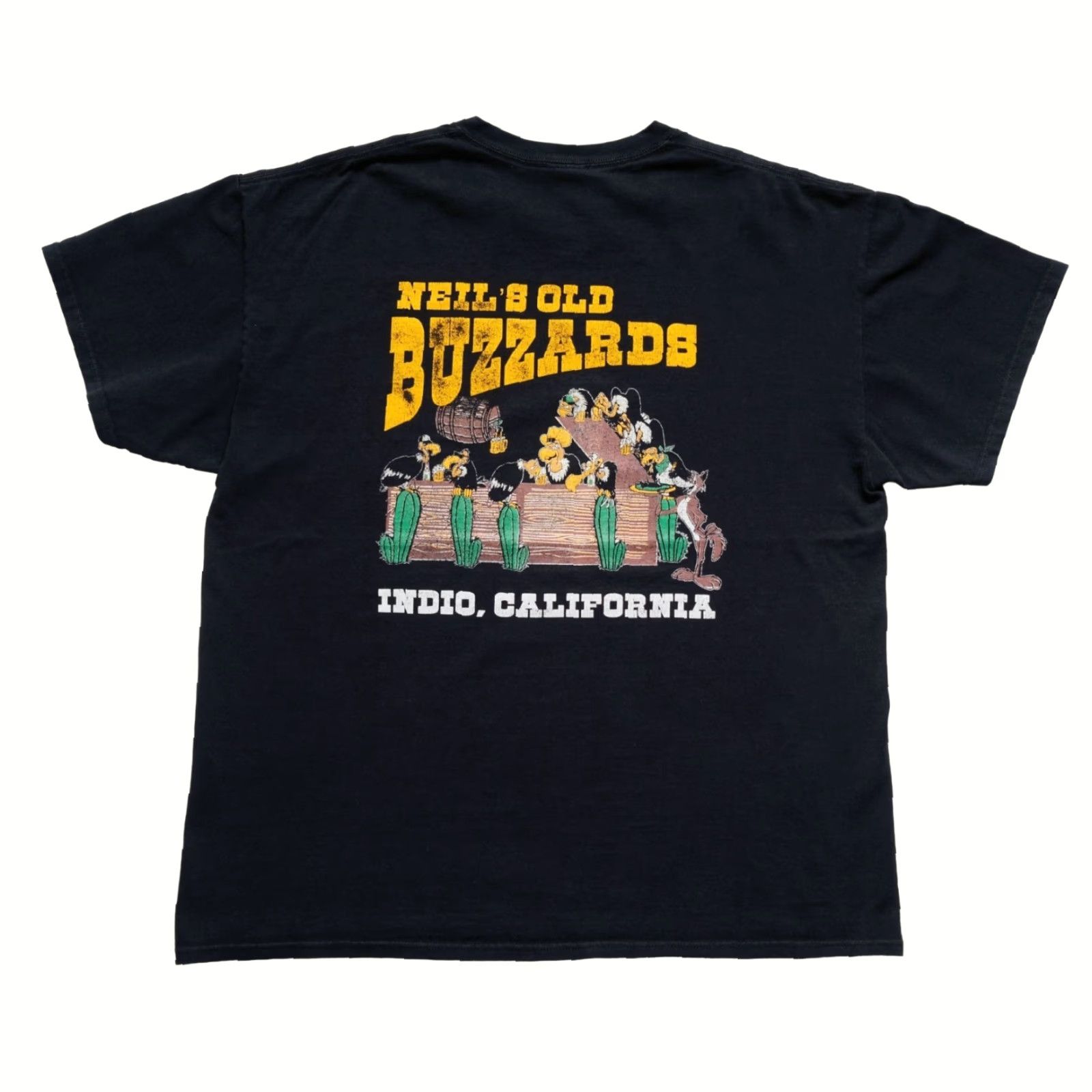 Gildan VINTAGE 90s GILDAN GRAPHIC T SHIRT XL BLACK CALIFORNIA INDIO BUZZARD BAR SALOON GRAPHIC CREW NECK SHORT SLEEVE MEN Size US XL / EU 56 / 4 - 3 Thumbnail