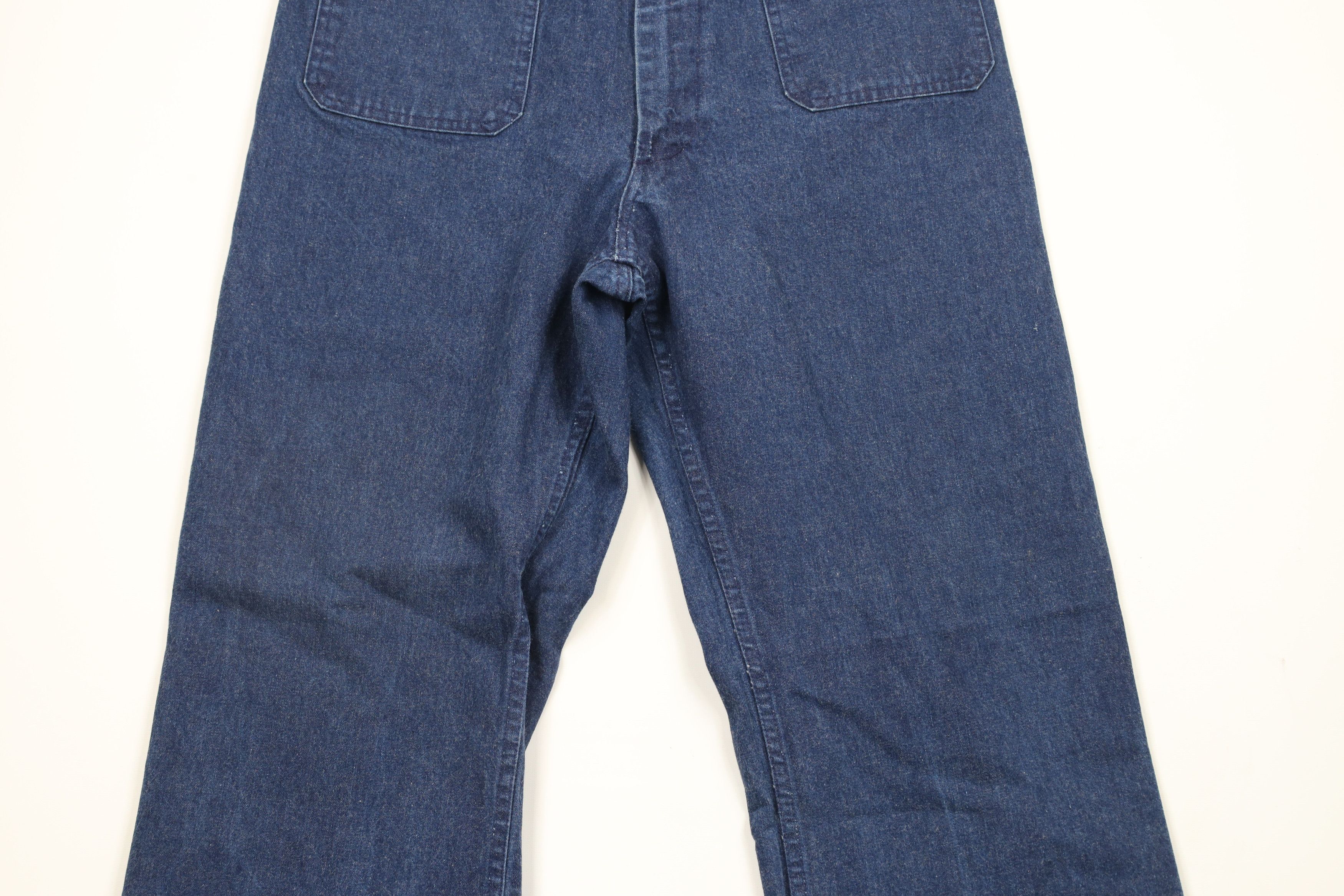 Vintage Vintage 50s 60s Military Navy Bell Bottoms Denim Jeans USA Size US 34 / EU 50 - 3 Thumbnail
