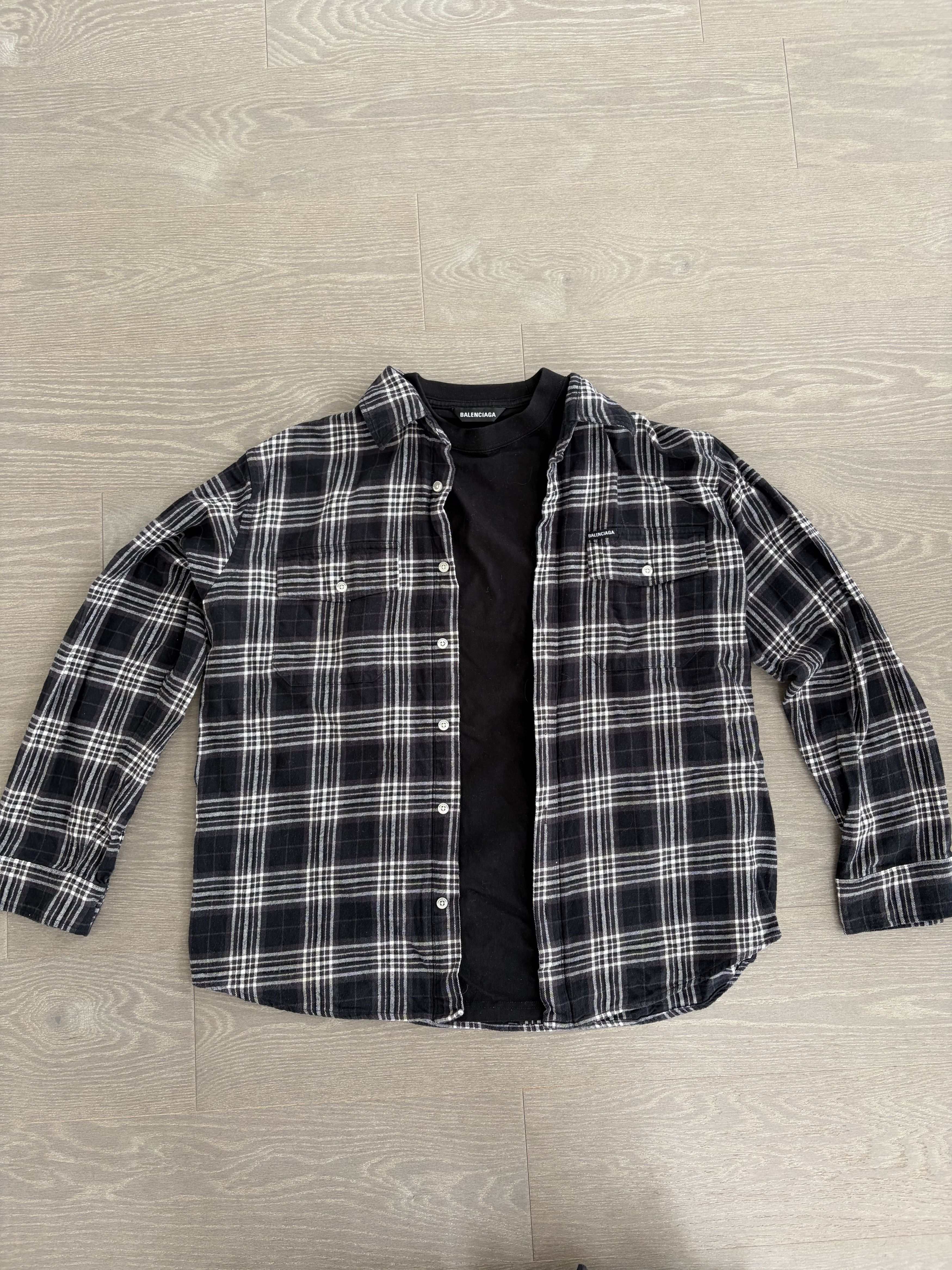 Balenciaga Balenciaga Trompe Oeil Oversized Flannel Size US M / EU 48-50 / 2 - 1 Thumbnail