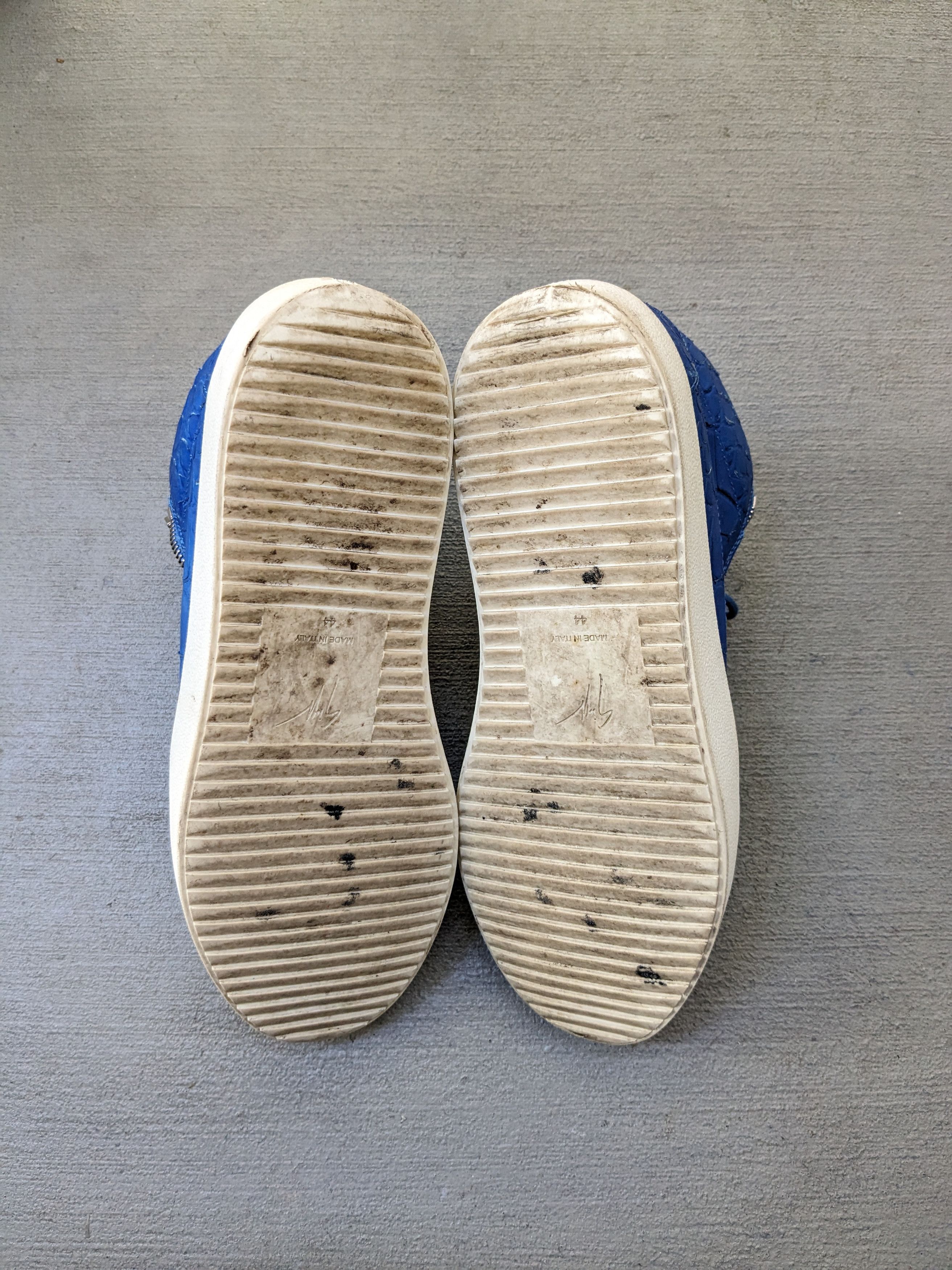Designer Giuseppe Zanotti High Tops Blue 11 44 Croc Embossed Leather Size US 11 / EU 44 - 16 Thumbnail