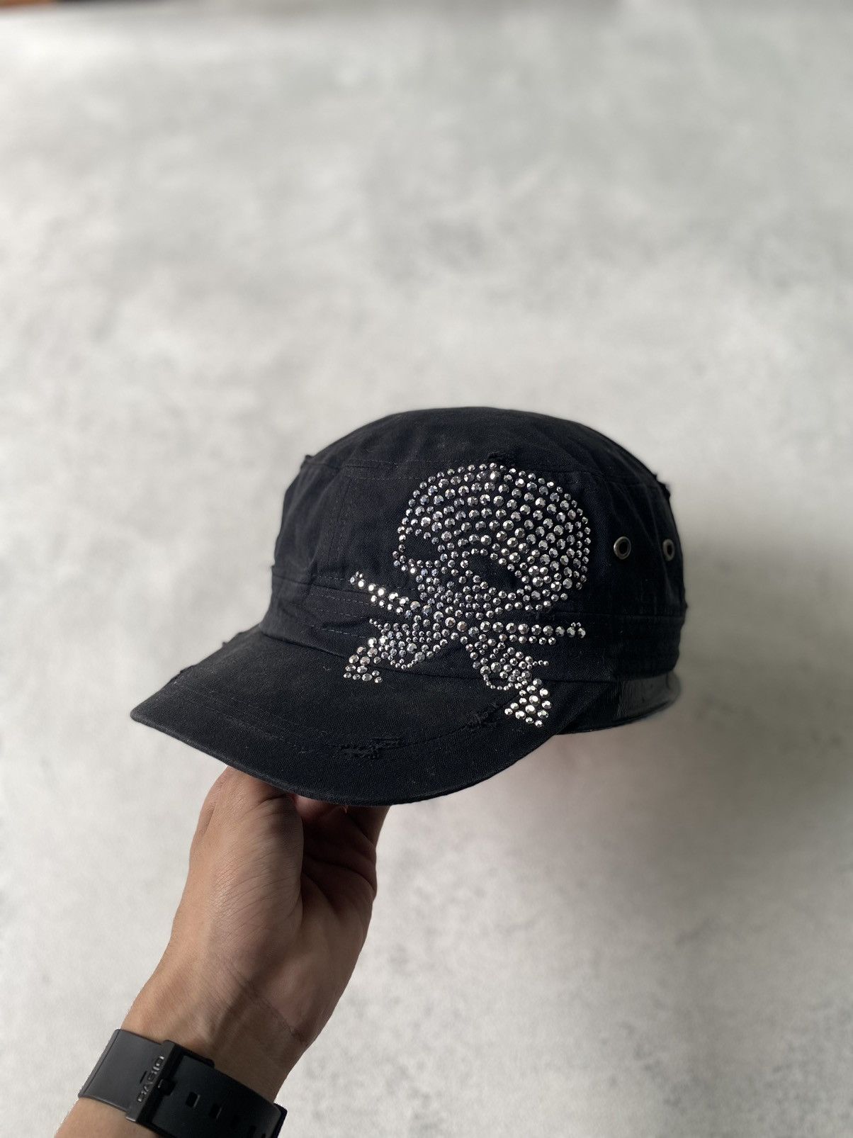 If Six Was Nine × Japanese Brand × Le Grande Bleu (L.G.B.) studded skull cadet patrol cap Size ONE SIZE - 1 Thumbnail