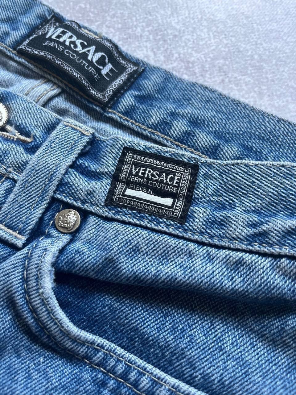 Versace × Vintage Vintage Versace Medusa Baggy Jeans Y2K 30 Size US 30 / EU 46 - 18 Thumbnail