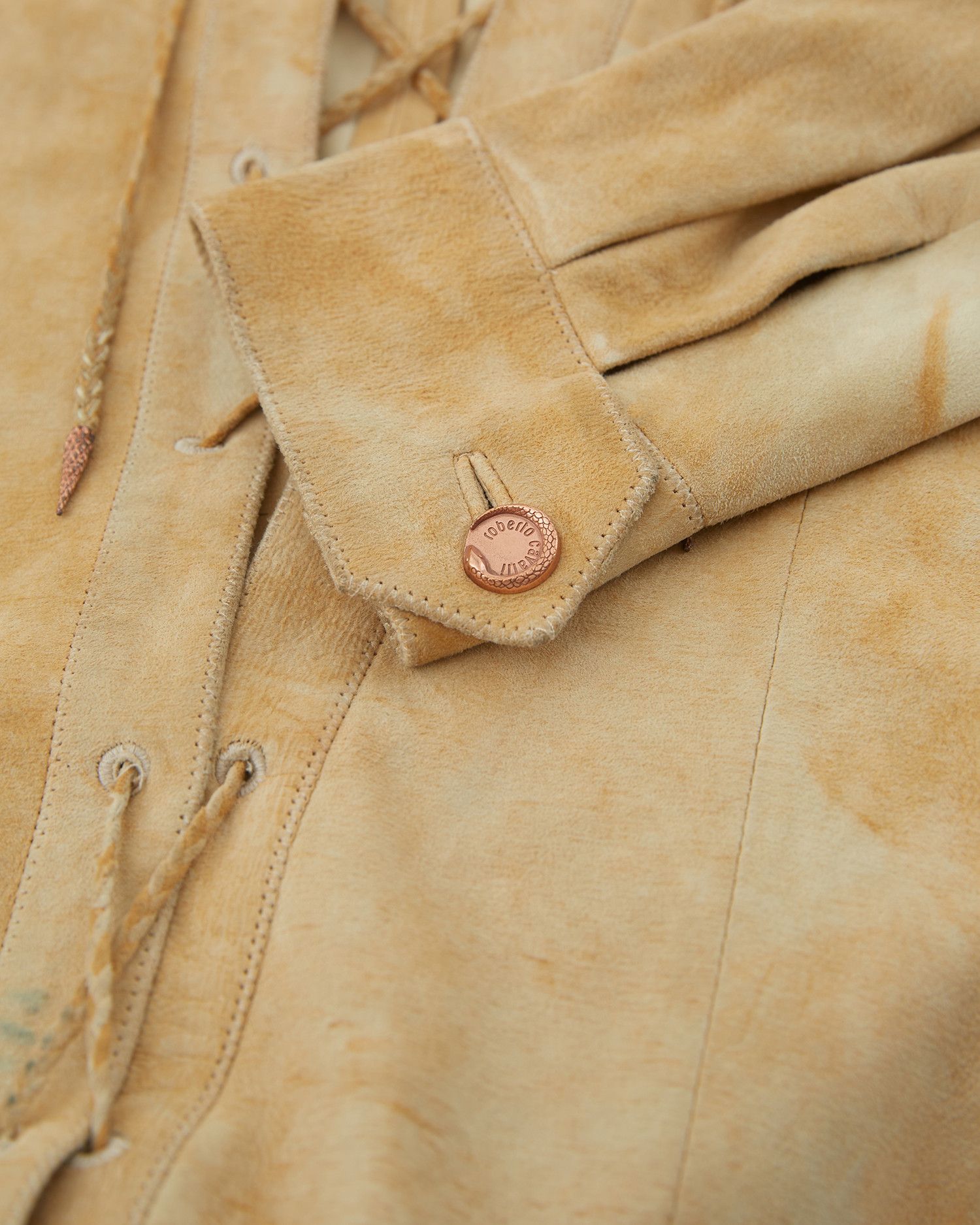 Roberto Cavalli F/W 1999 Tan suede top Size S / US 4 / IT 40 - 8 Thumbnail