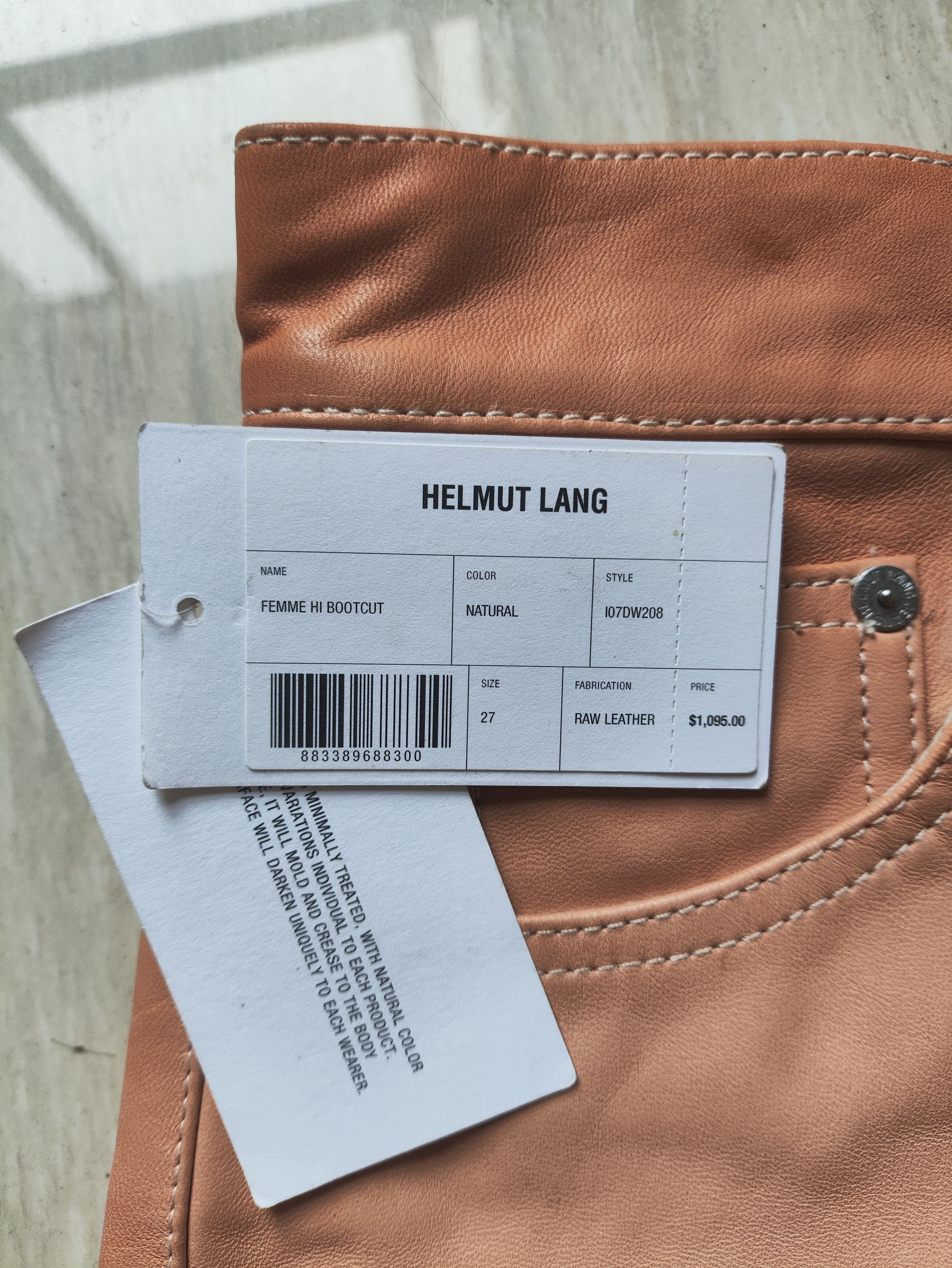 Helmut Lang Archive sunburn natural leather pants Size US 28 / EU 44 - 5 Thumbnail