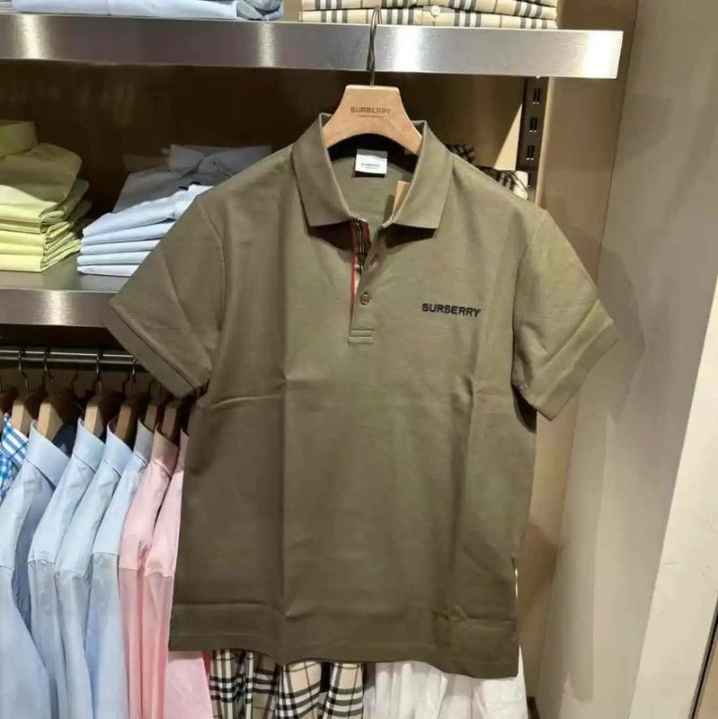 Burberry Burberry Green Cotton Logo Short Sleeve Polo Size US L / EU 52-54 / 3 - 1 Thumbnail