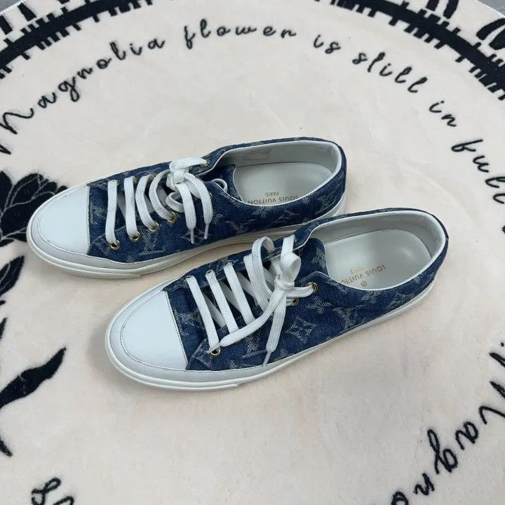 Louis Vuitton Louis Vuitton Stellar Low Top Denim Sneakers 0079 Size US 7 / IT 37 - 1 Thumbnail