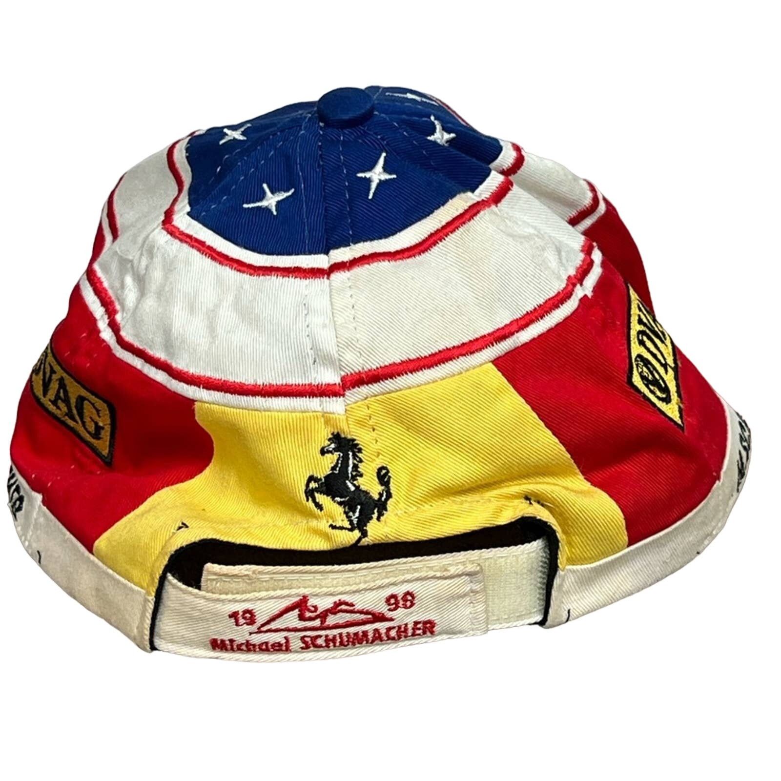 Vintage Michael Schumacher 1998 DVAG Ferrari F1 Racing Vintage Hat Size ONE SIZE - 4 Thumbnail