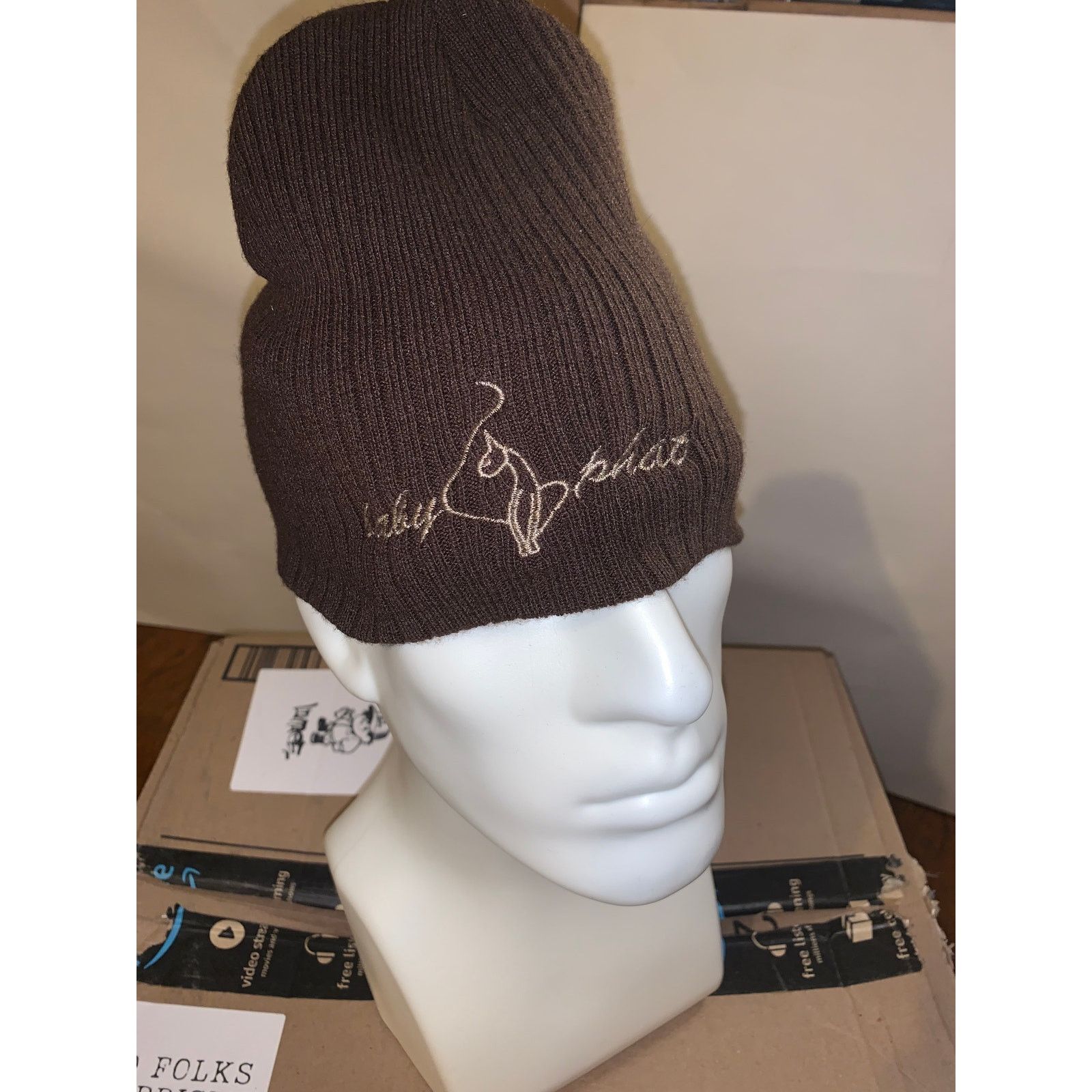 Other × Vintage Vintage Y2K Baby Phat Brown Beanie Hat Embroidered Cat Logo Size ONE SIZE - 2 Thumbnail