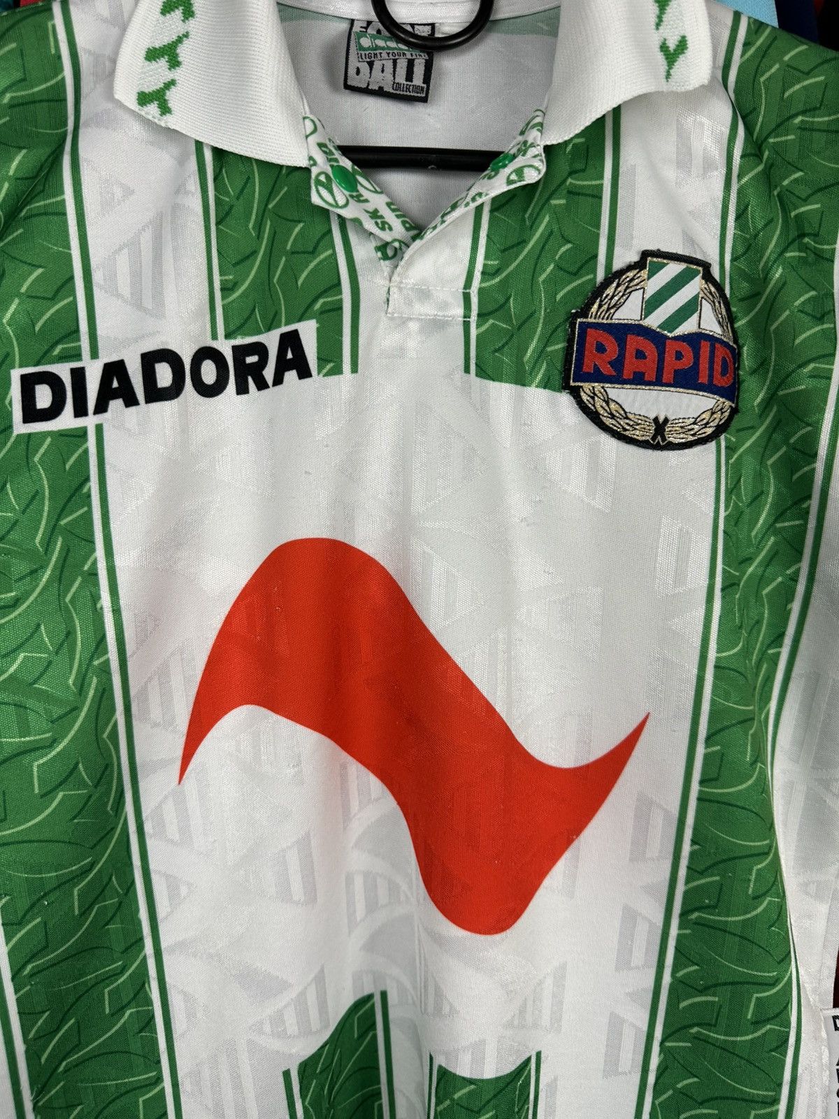 Diadora SK Rapid Wien 1996-98 Diadora Soccer Jersey Shirt Youth XL Size US XXS / EU 40 - 3 Thumbnail