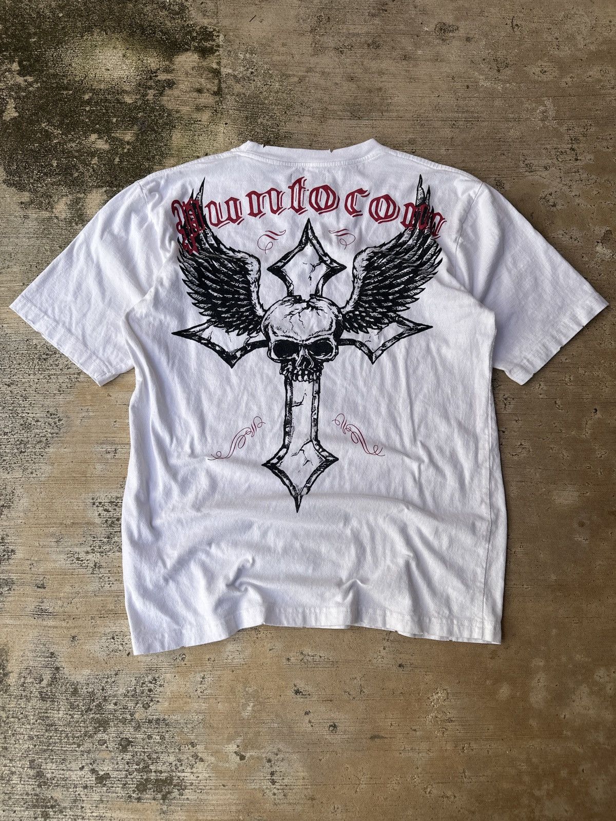 Affliction Y2k 2000s cross wings skull tribal affliction white tshirt Size US L / EU 52-54 / 3 - 1 Thumbnail