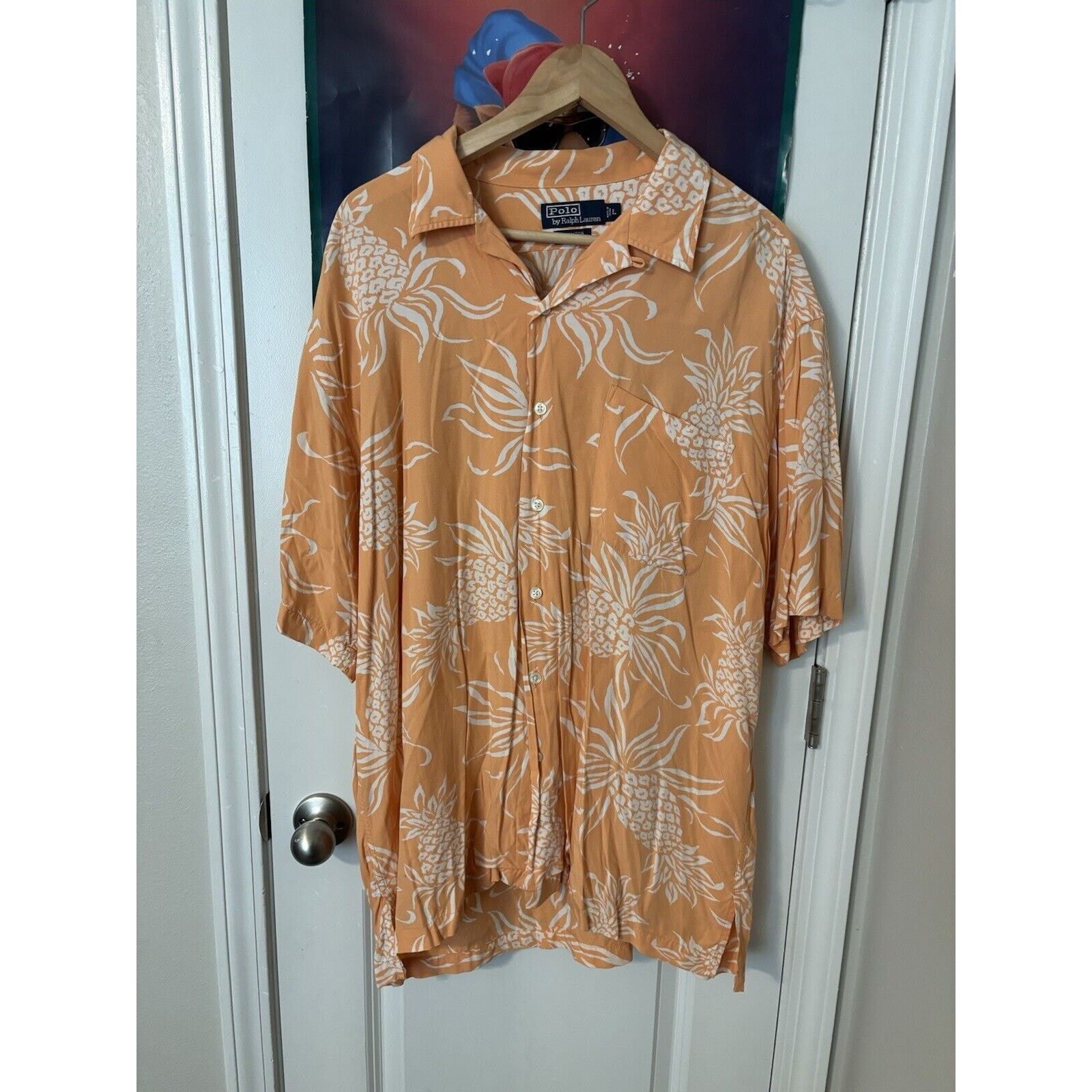 Polo Ralph Lauren Vintage Polo Ralph Lauren Peach Button up Sz Large 90s rare Size US L / EU 52-54 / 3 - 1 Thumbnail